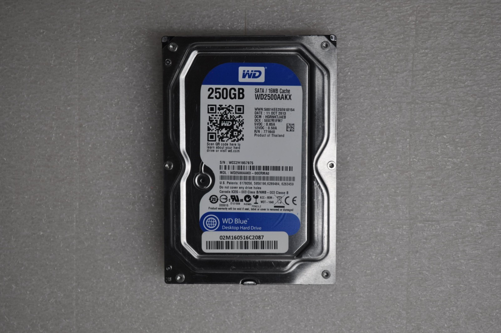 WESTERN DIGITAL Blue 3.5″ 250GB 16MB SATA 6GB/S GRADE B WD2500AAKX