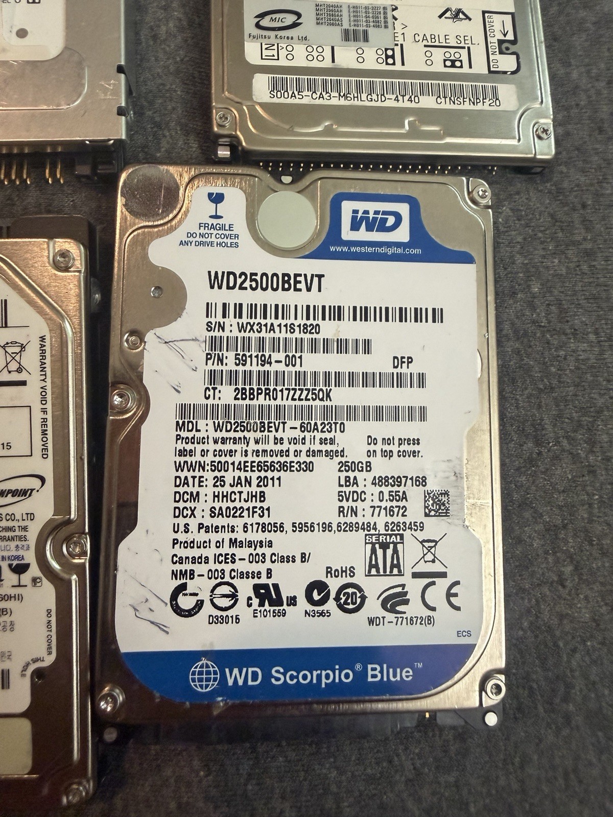 Computer, Laptop Desktop Parts Hard Drives, Ram, CPU, Memory Chips New