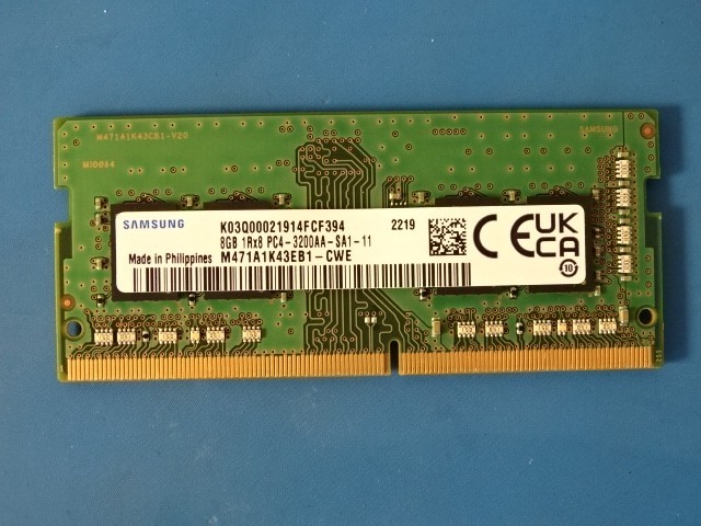 Samsung 8GB 1Rx8 PC4-3200AA-SA1-11 DDR4 Laptop SDRAM M471A1K43EB1-CWE
