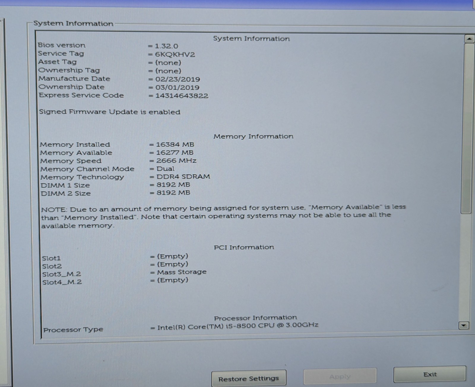 Dell OptiPlex 3060 SFF Desktop i5-8500 3.00GHz 16GB RAM 256GB NVMe Windows 11