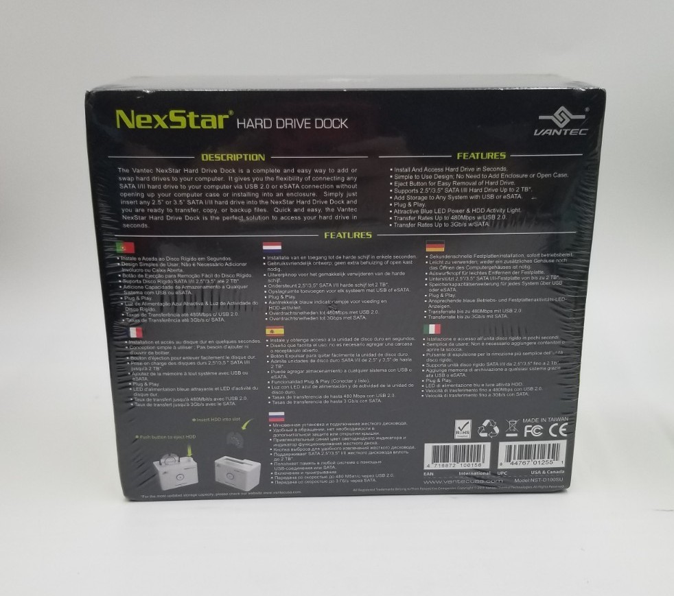 Vantec NexStar Hard Drive Dock Sata to eSata/USB 2.0 New & Sealed Free Shipping