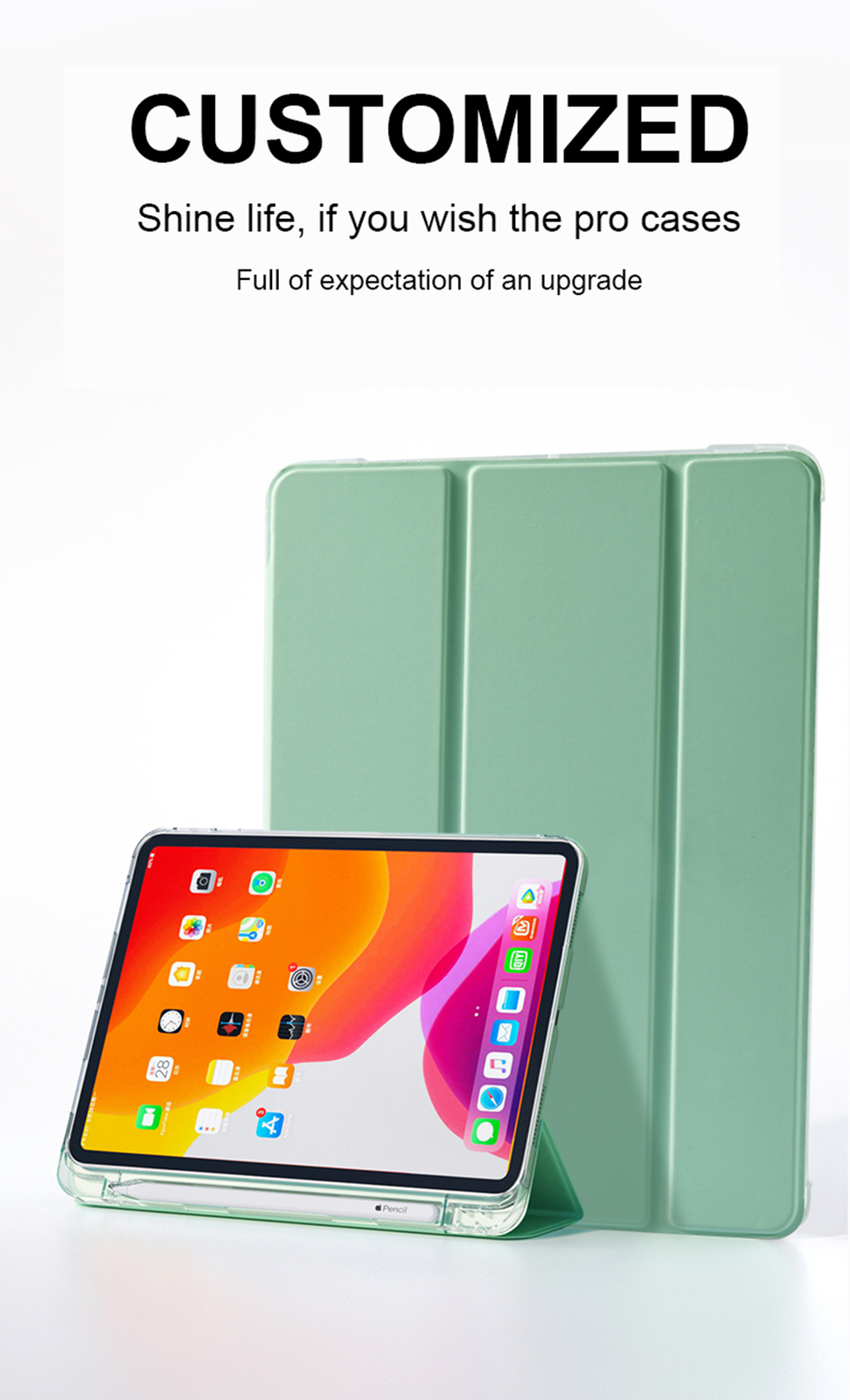 Case For iPad 9th/8th/7th Gen (2021/2020/2019) Air 11 M2 2024 Mini 6 Pen Holder