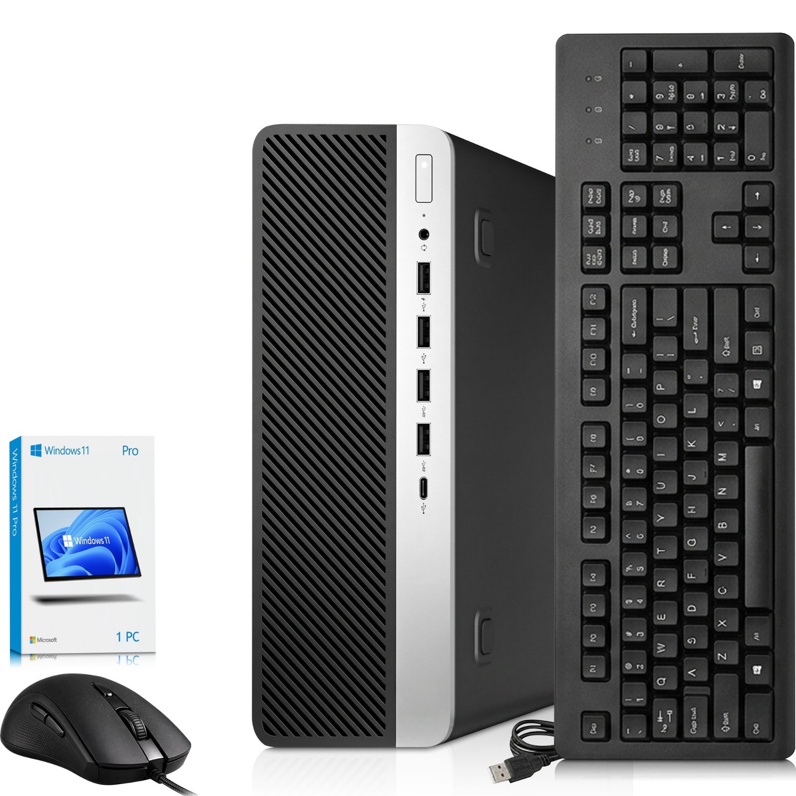 HP 600 G5 Desktop Computer Intel i7-9th 16GB RAM 512GB SSD Built-in Wi-Fi Win 11
