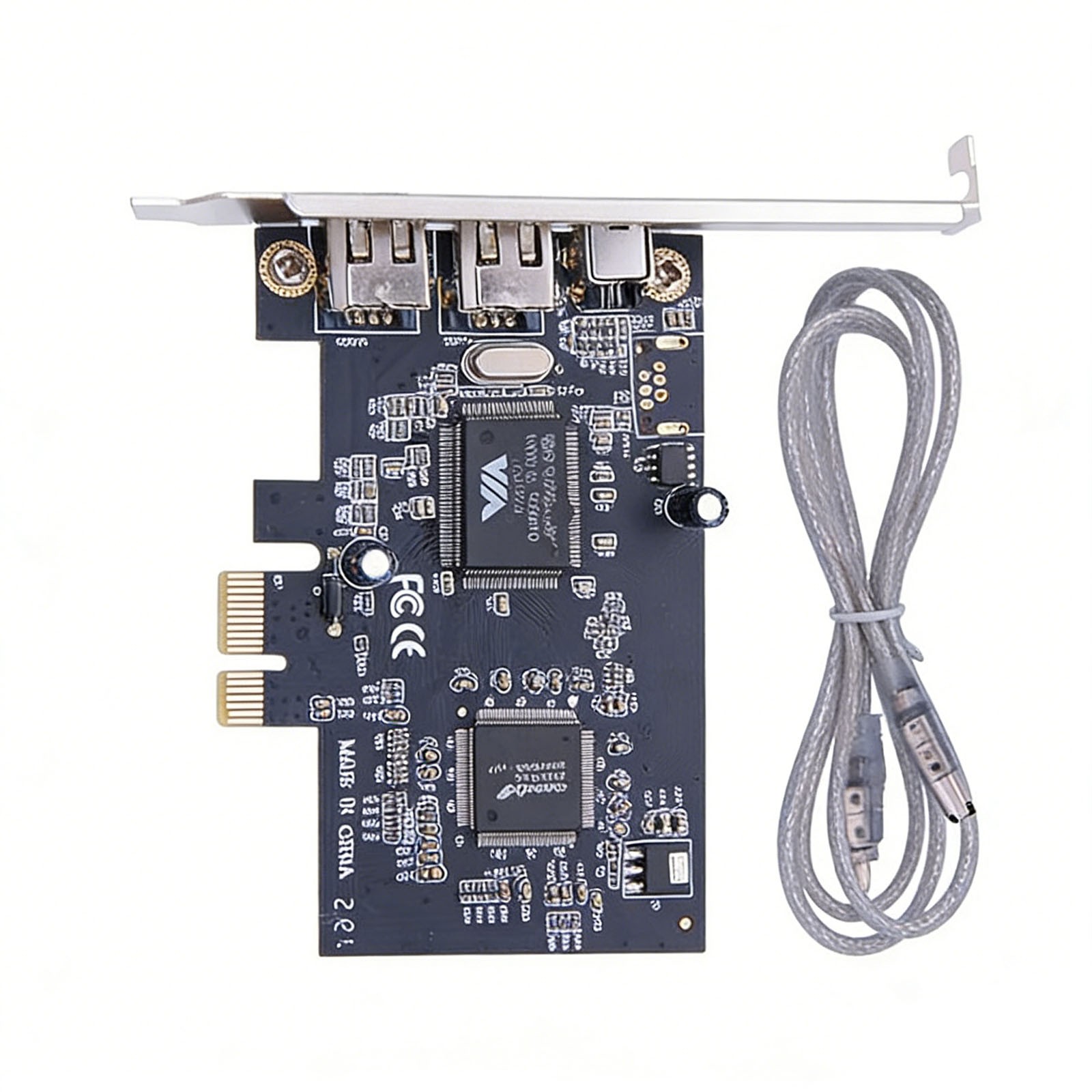 3 Port PCIe FireWire 1394a Controller Expansion Card for Desktop PC Computer