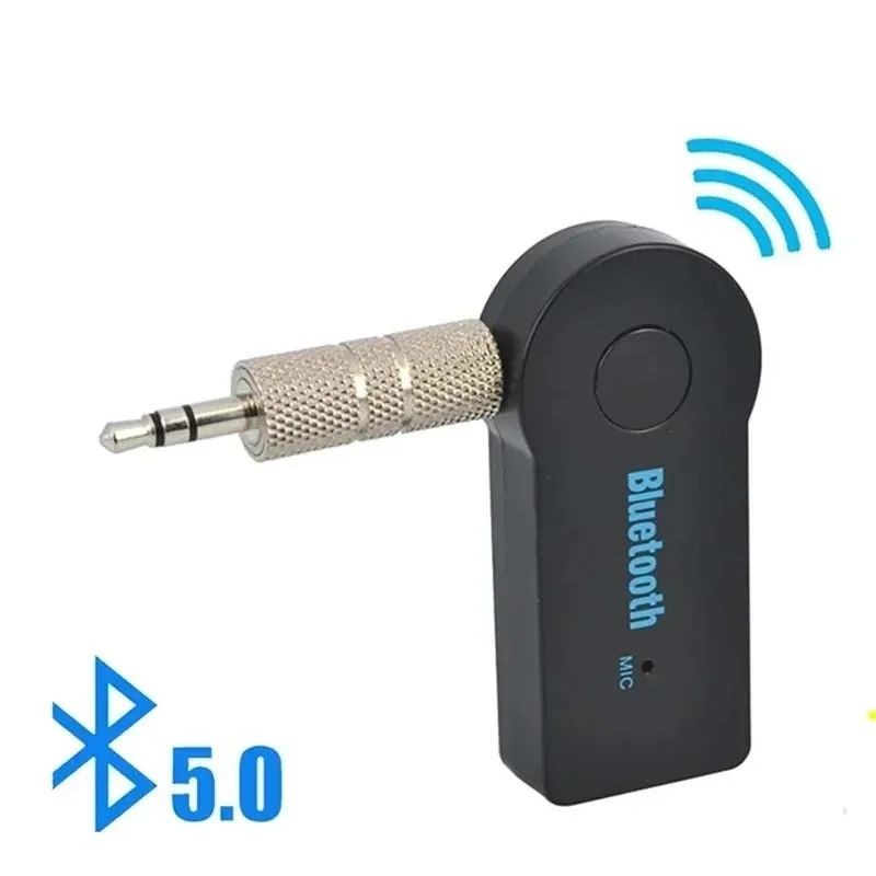 Bluetooth 5.0 AUX Adapter 3.5mm Jack Car Receiver Wireless Hands-Free Mic