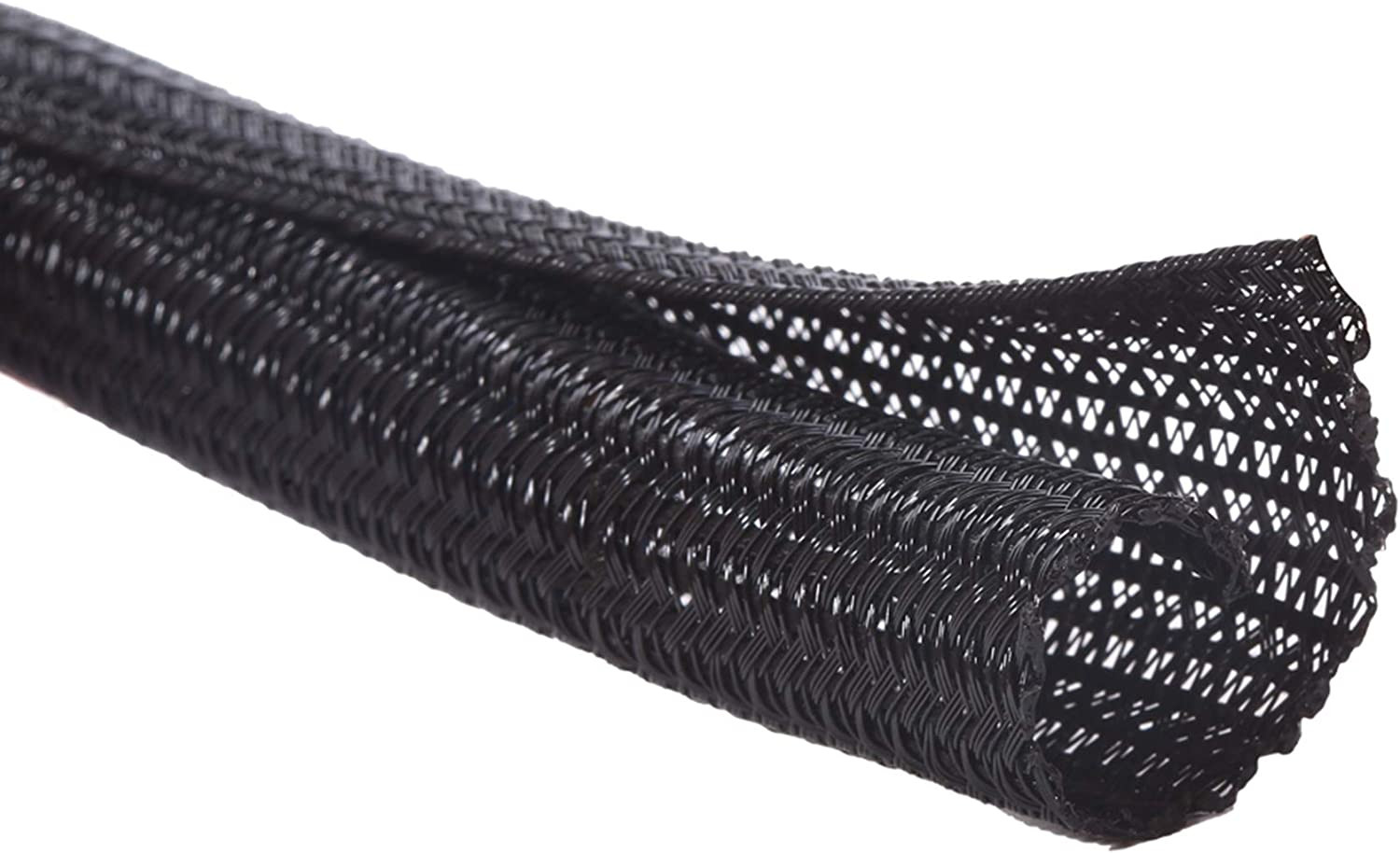 10Ft – 1/2 Inch Cord Protector Wire Loom Tubing Cable Sleeve Split Sleeving Bla
