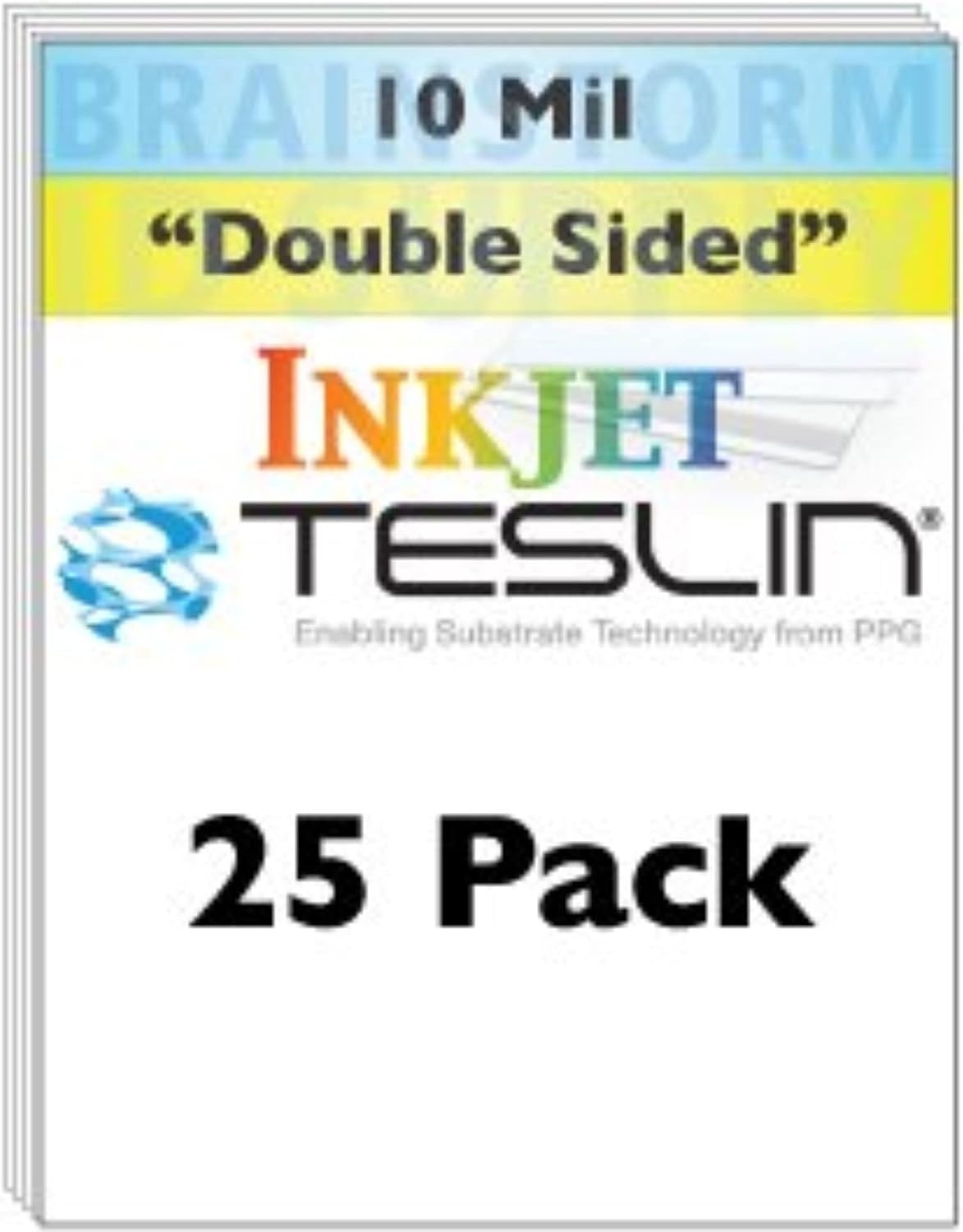 Inkjet Teslin Synthetic Paper – 25 Sheets – Forms Solid, 10 Mil Thick – Coated