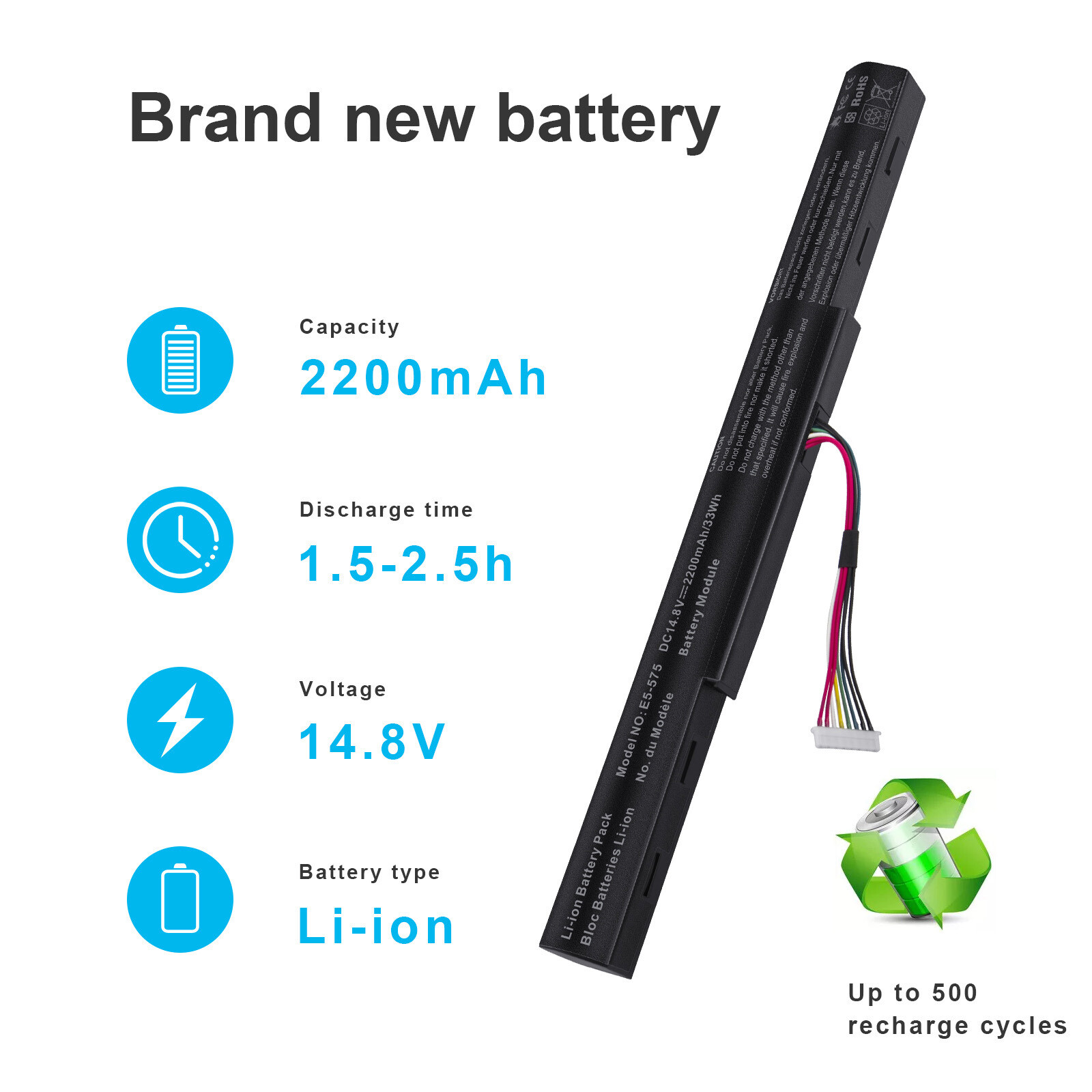 AS16A5K AS16A7K AS16A8K Battery for Acer Aspire E15 E5-475G E5-575G E5-774G-78N