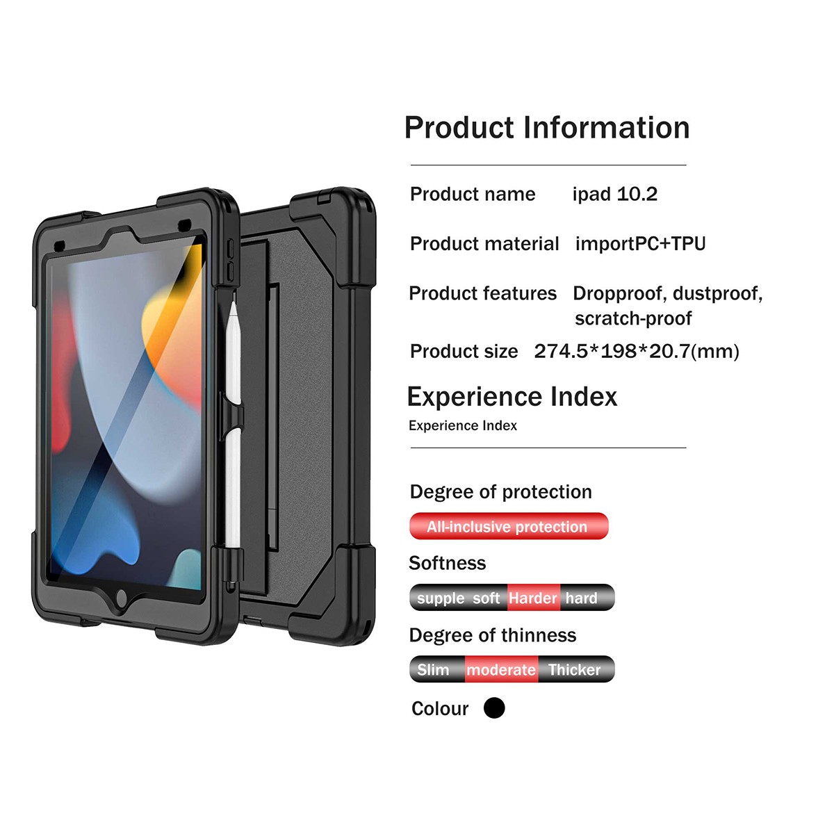 For Apple iPad 9th 8th 7th Gen 10.2 Case Heavy Duty Shockproof Rugged Hard Cover