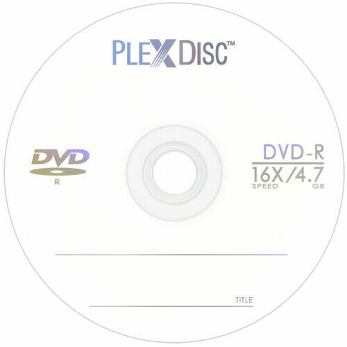 100 PC PlexDisc 16X 4.7 GB DVD-R Logo Top Blank Media Disc Disk 632-817-BX