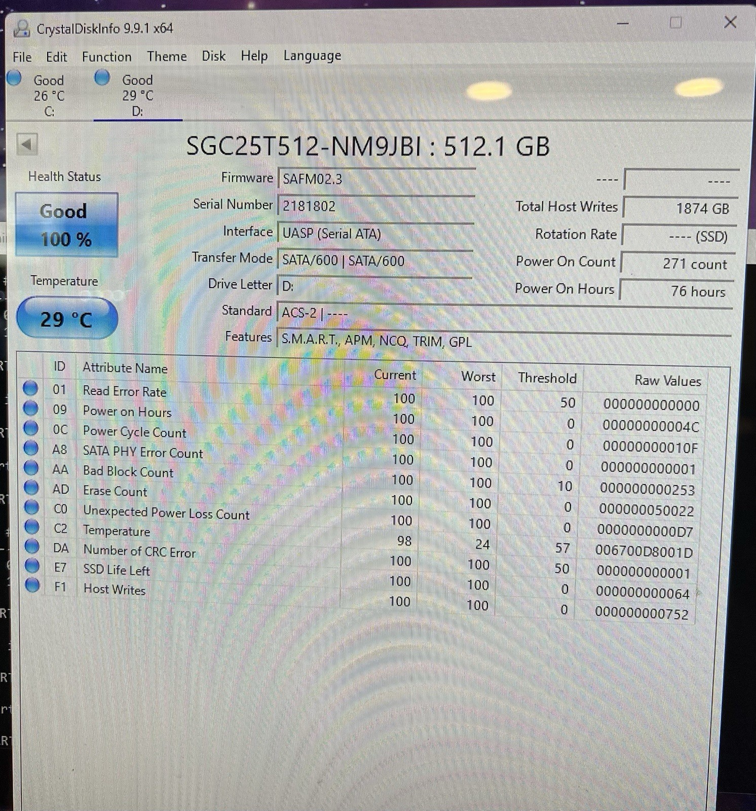PHISON 512GB 2.5 SATA3 SSD Solid State Drive