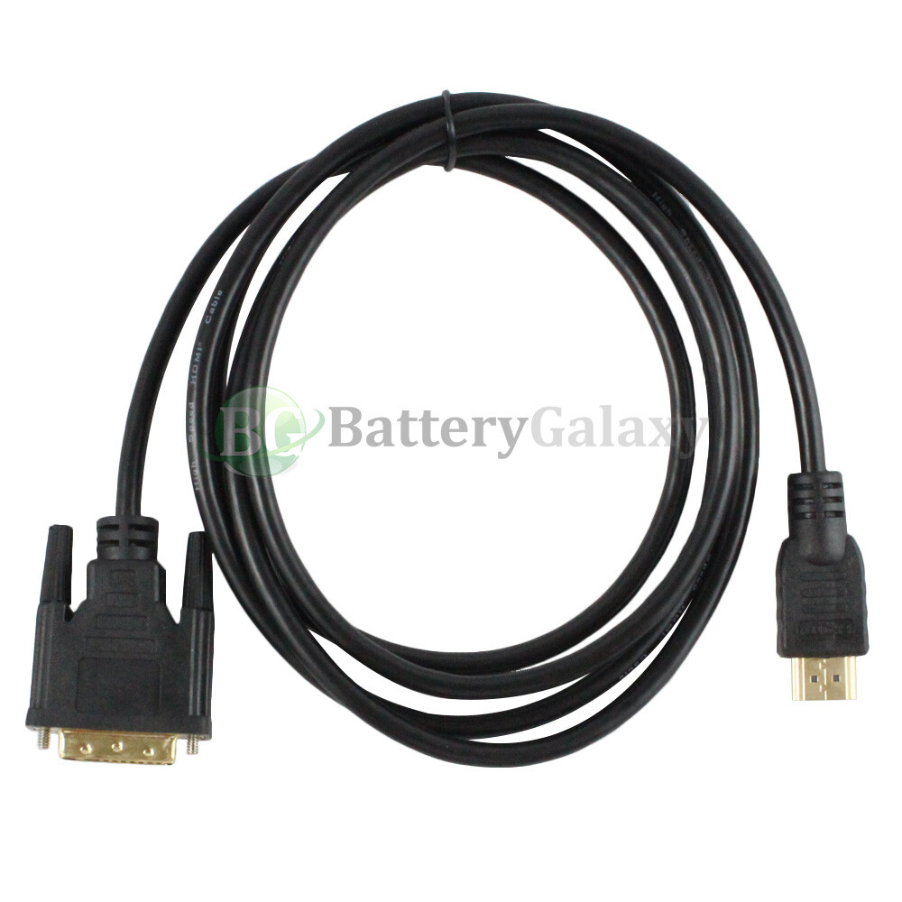 DVI-D To HDMI Male To Male Cable Gold 24+1 HDTV PC Display Wire Monitor 1.5-25FT