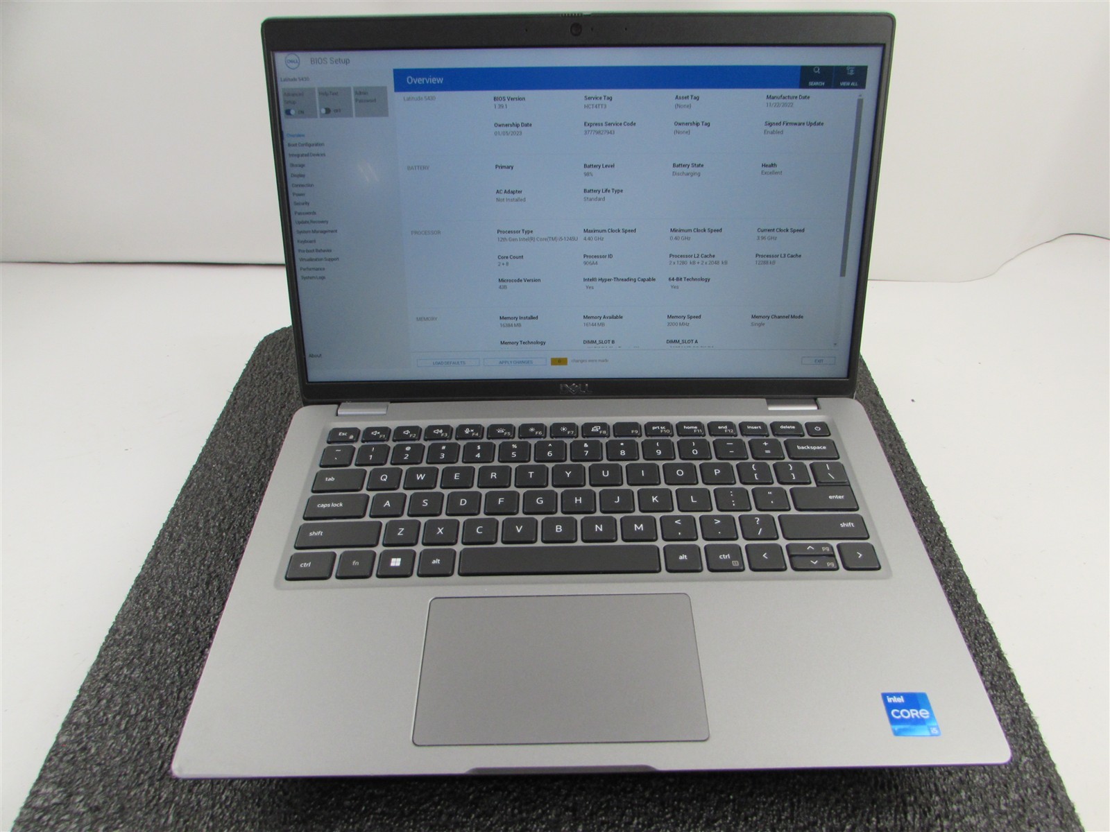 DELL LATITUDE 5430 1920X1080 FHD TOUCH I5-1245U 512GB SSD 16GB RAM NO O.S