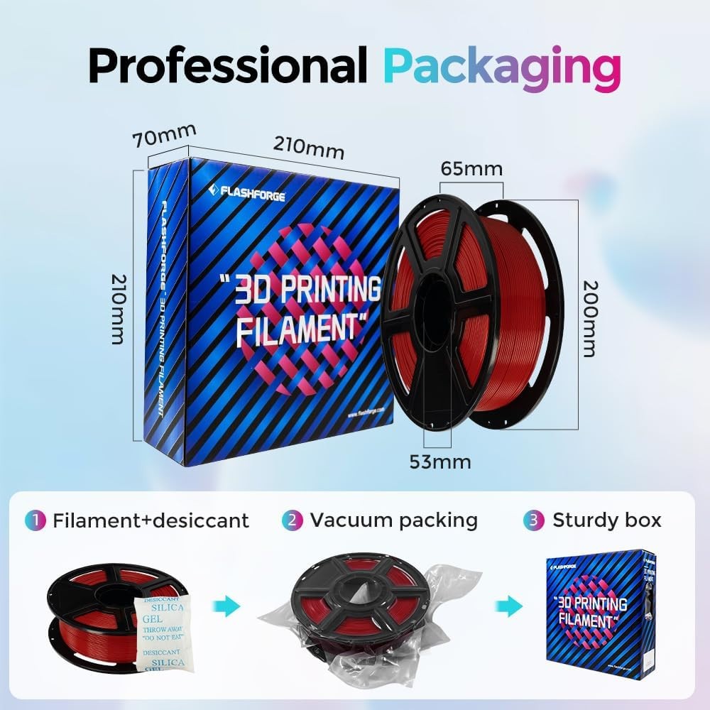 FLASHFORGE Rapid PLA Filament 1.75mm 500mm/s High Speed Printing 1kg Spool HSPLA
