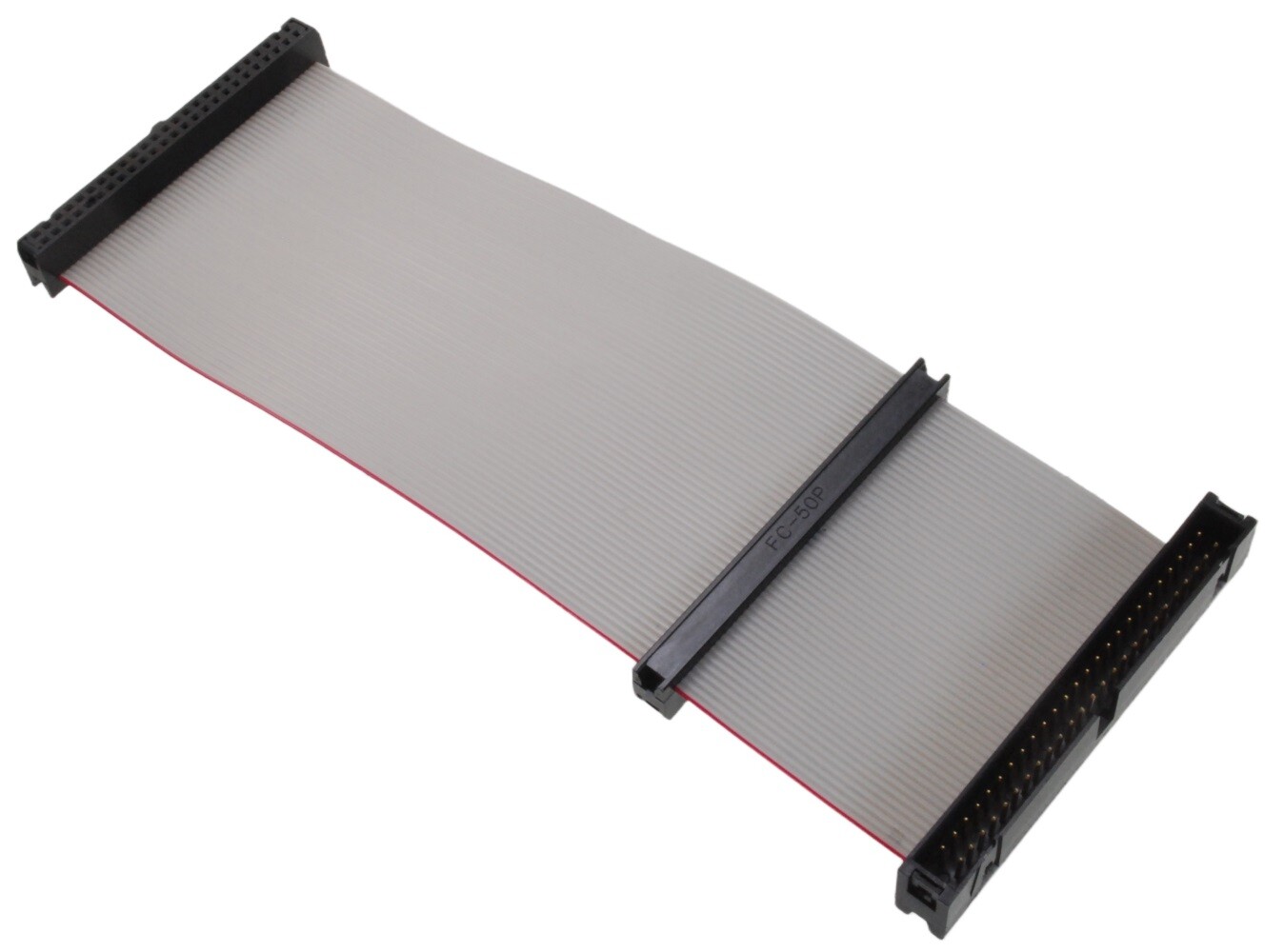 7.5-inch IDC50 (2×25) 50-Pin Male to 2x IDC50 (2×25) 50-Pin Female Ribbon Cable
