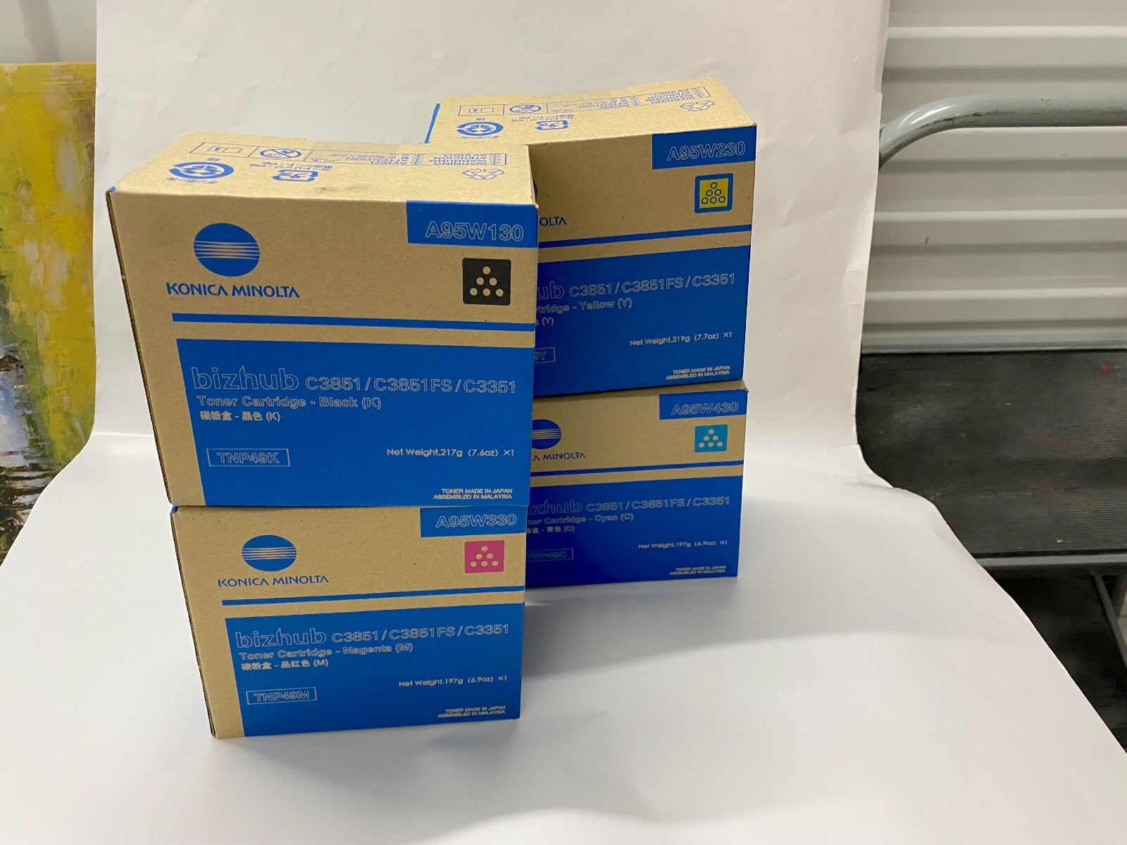 Konica Minolta TNP49 A95W130 A95W230 A95W330 A95W430 CMYK Set of 4 Toners