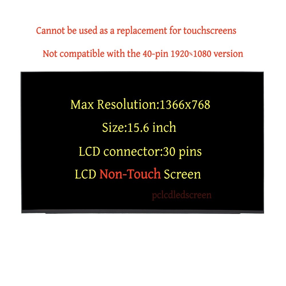15.6″ LCD Screen for HD 30pin Non-Touch Dell Precision 3570 3571 P104F HD
