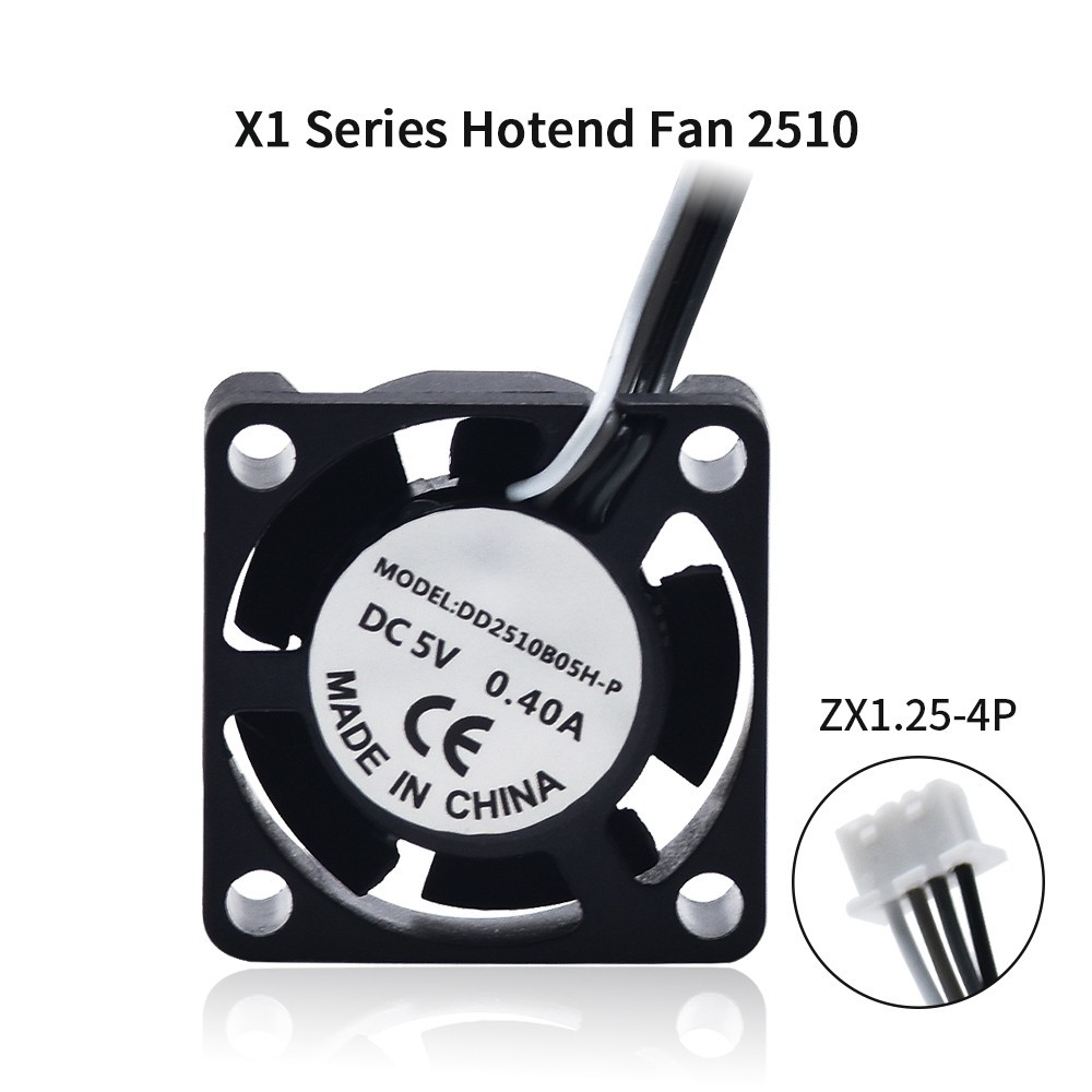 2510 5V Hotend Cooling Axial Fan With Cable Rapid for Bambu Lab X1C P1S P1P