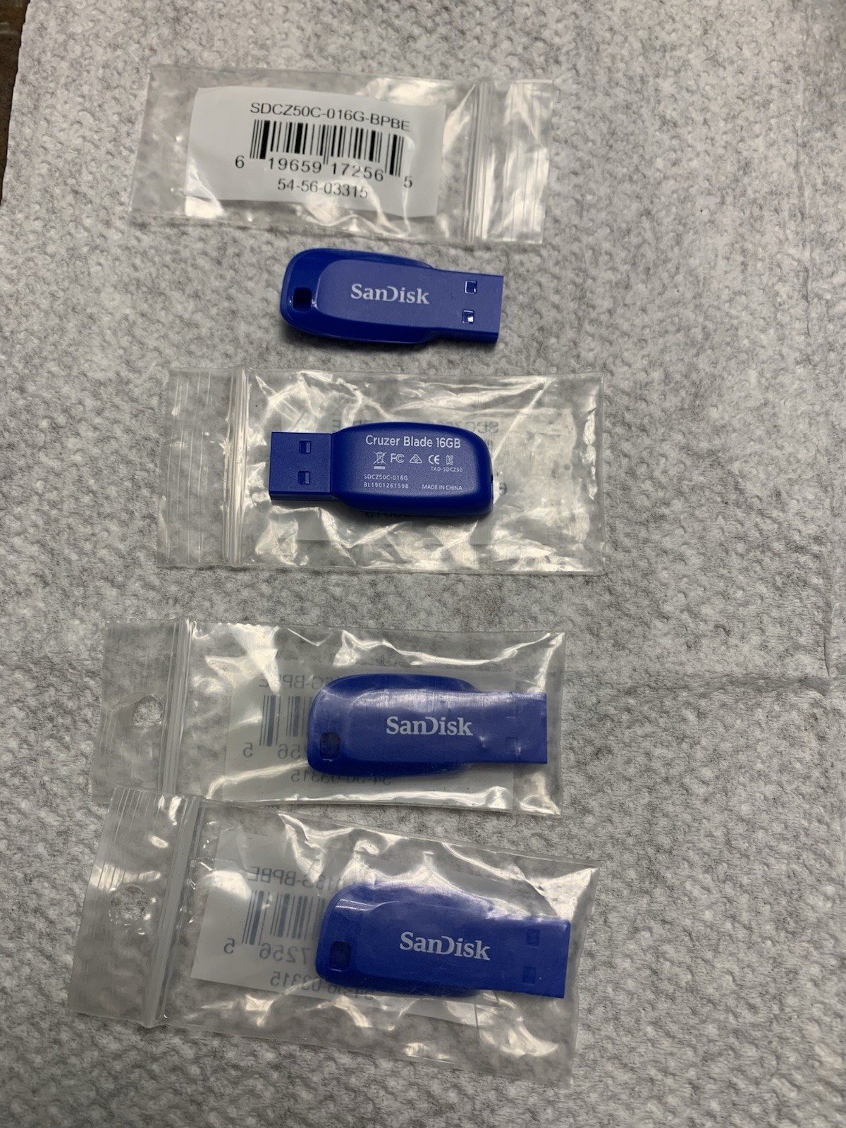 SanDisk Cruzer Blade 16GB Flash Drive Memory Stick 4 Pack USB