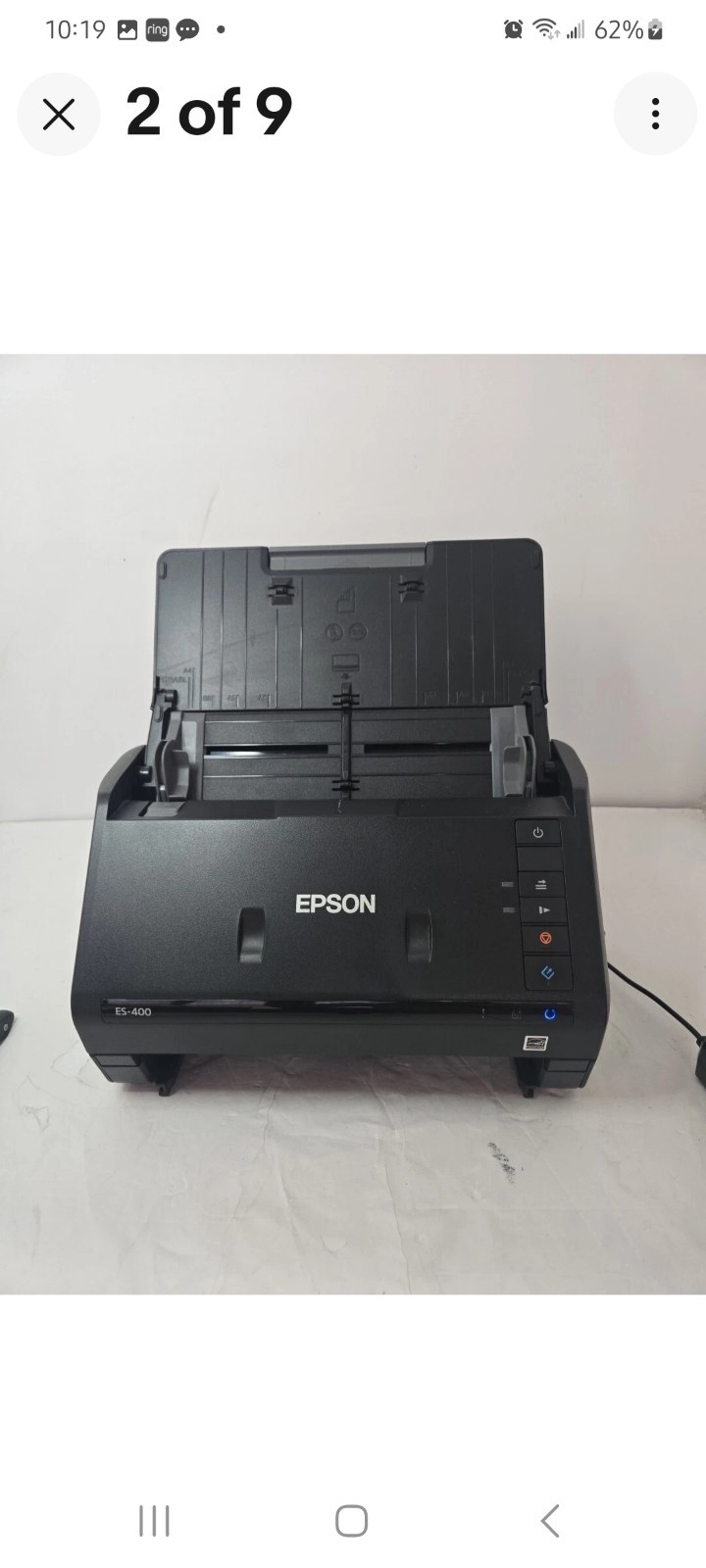 Epson WorkForce ES-400 J381A Duplex Desktop Color Document Scanner w/AC Adapter