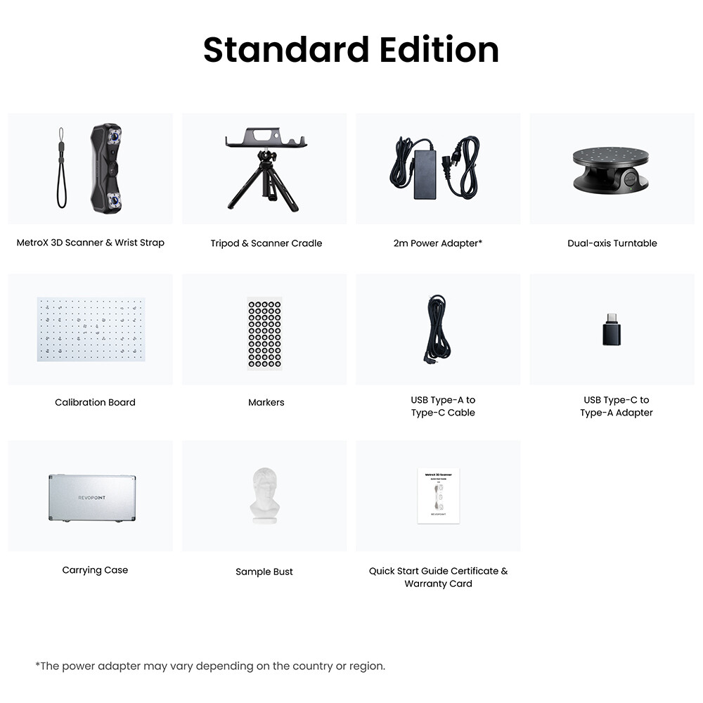Revopoint MetroX 3D Laser Scanner 0.01MM Handheld Laser Scanner For CAD Designer