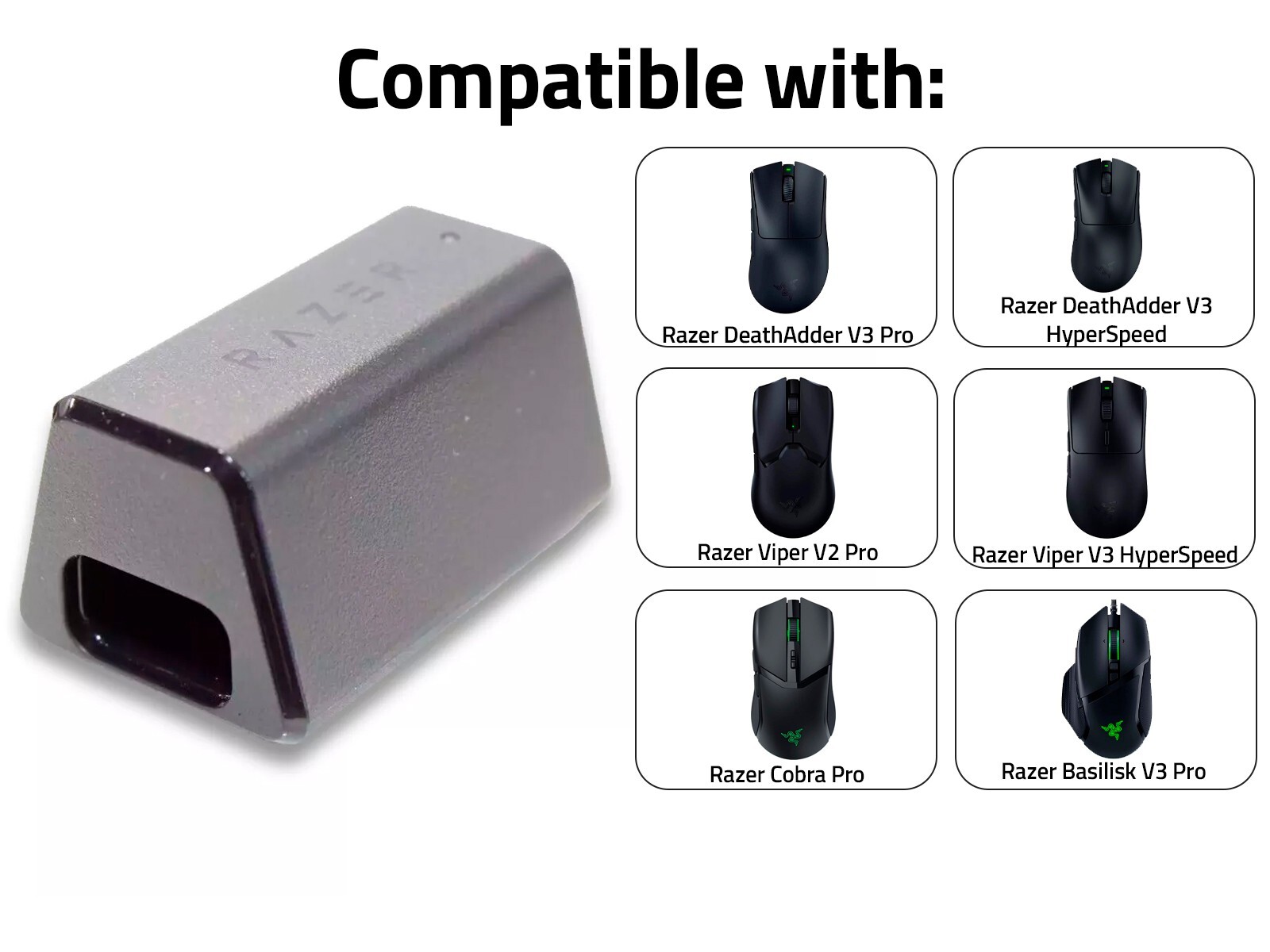 Genuine Razer OEM HyperPolling Wireless Dongle True 8000 Hz Polling Rate (8K)