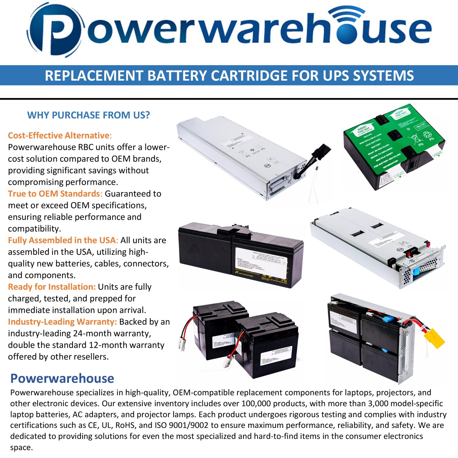 APCRBC158-PW replacement battery compatible with Battery Cartridge #158, BX1000M