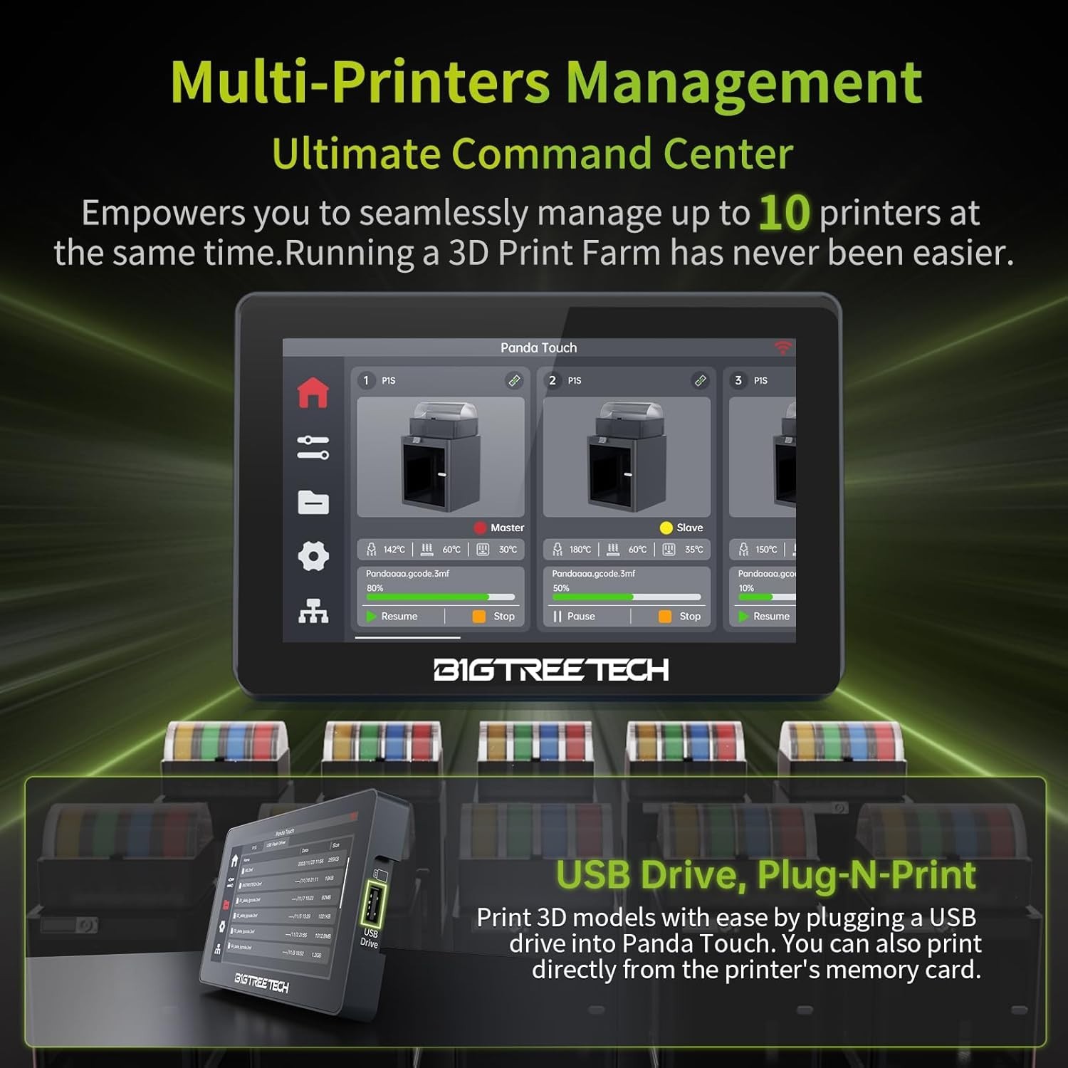 Wireless 3D Printer Control with Panda Touch – Compatible with Bambu-Lab Models#