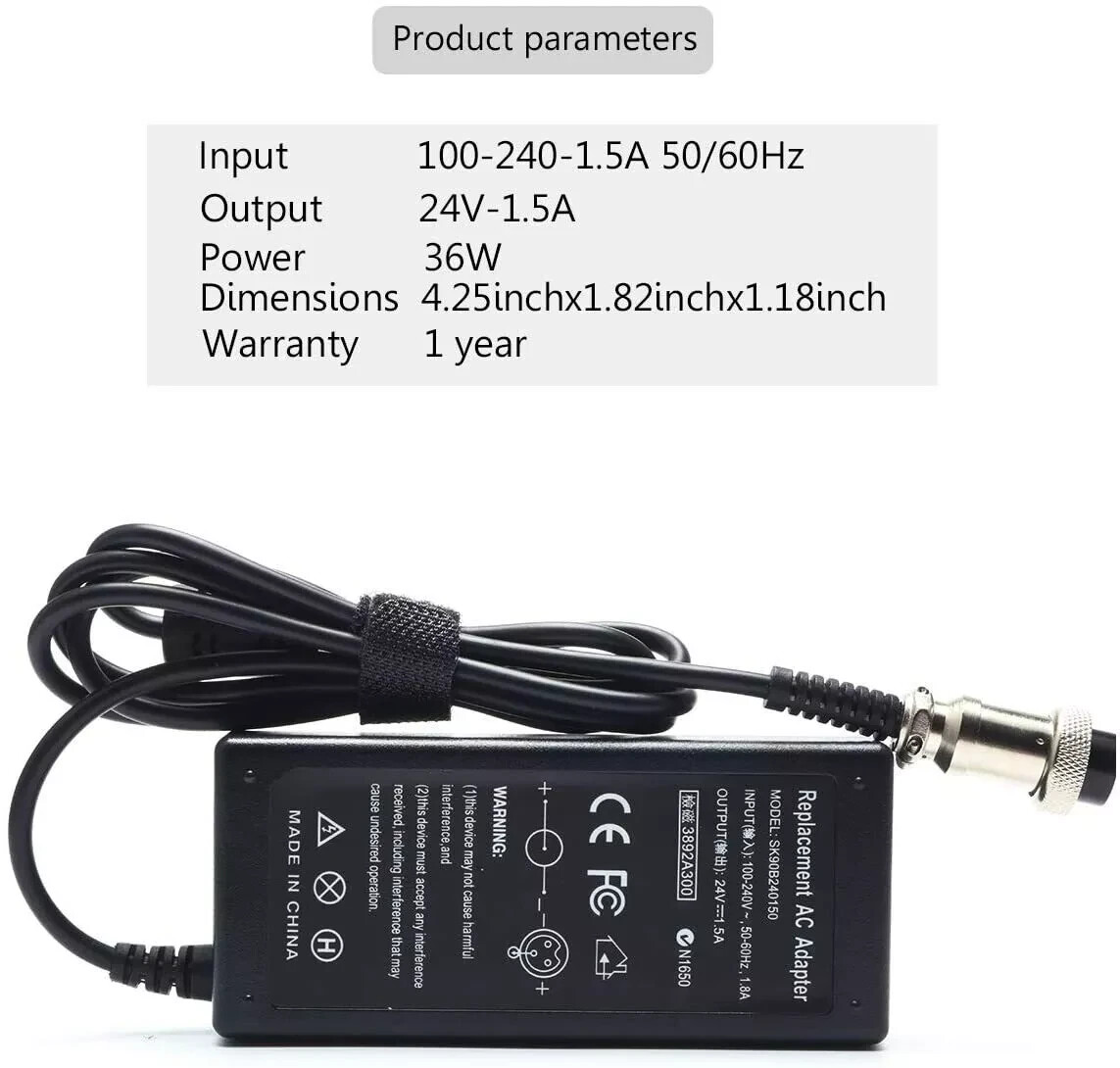 NEW Charger for Razor E100 E200 E200S E175 E300 E300S E125 E150 E500 PR200 E225S