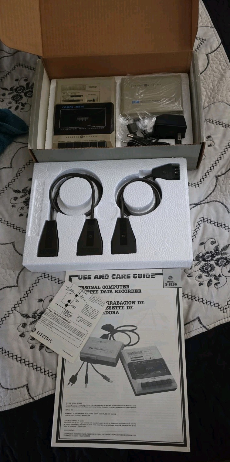 Vintage GE Compu-Mate 3-5156 Computer Data Recorder Kit CIB – Tested Works READ