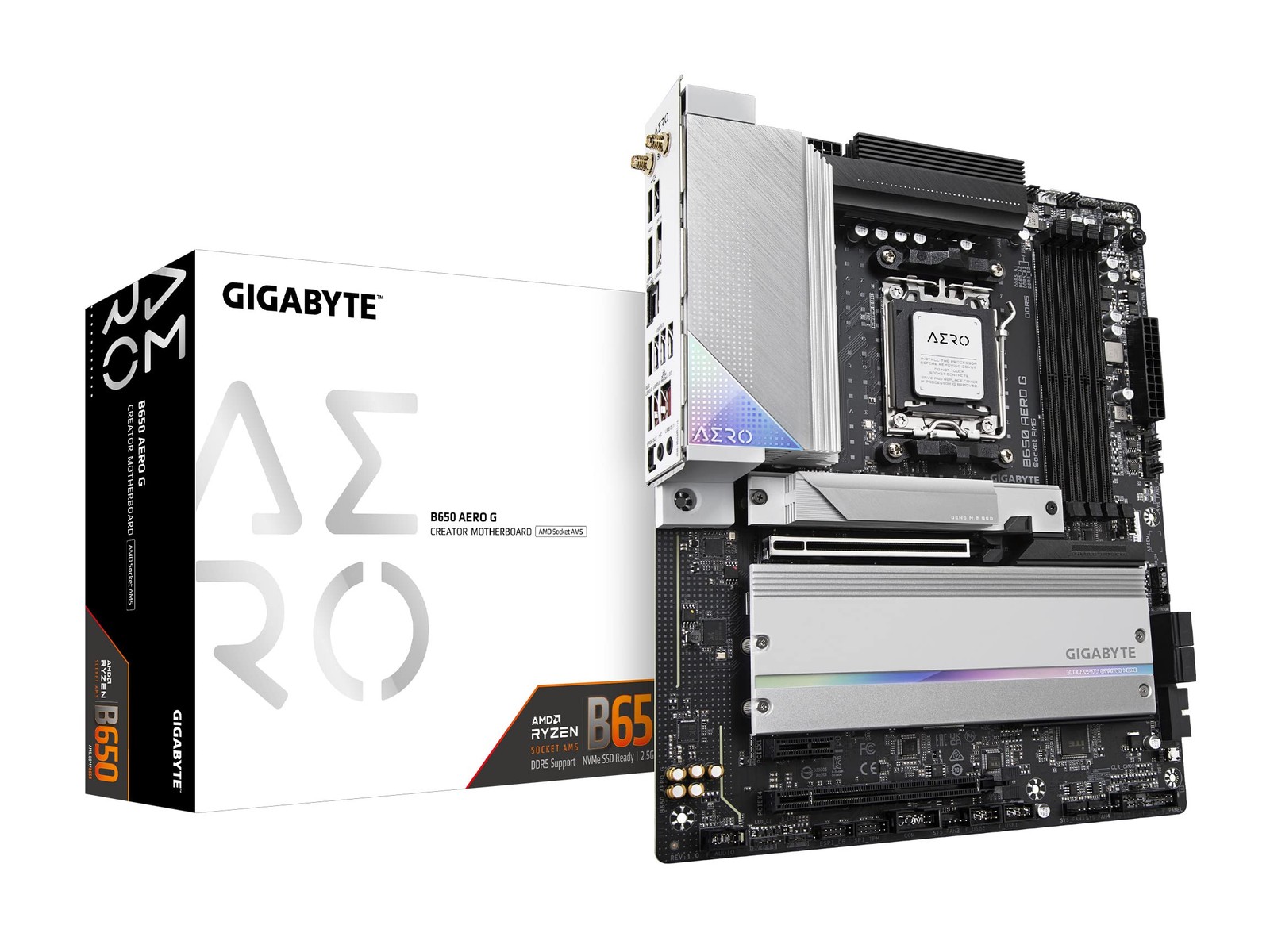 GIGABYTE B650 AERO G AMD AM5 ATX Motherboard,Support Ryzen 9000/8000/7000 Series