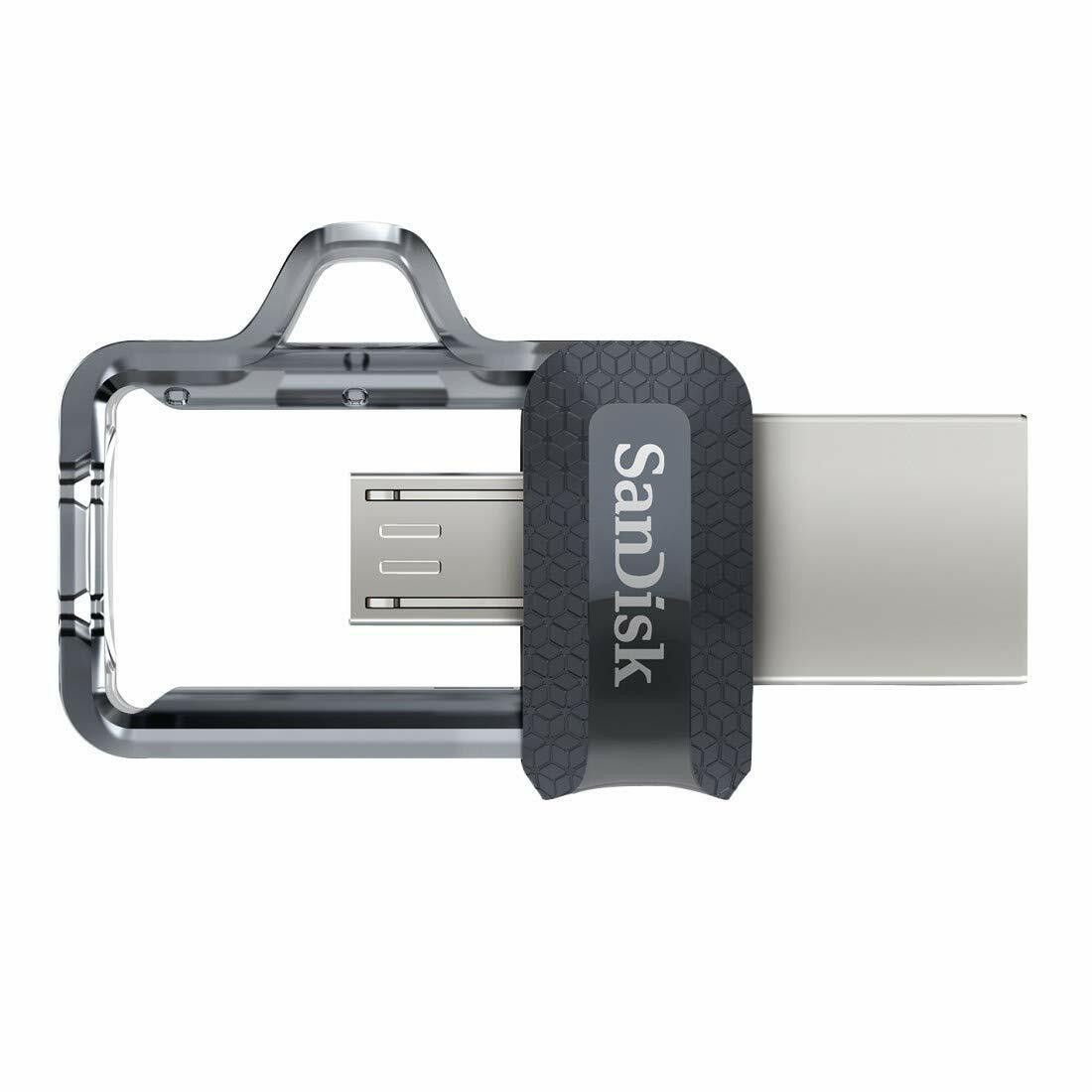 Sandisk Ultra 16GB 32GB 64GB 128GB 256G m3.0 Dual MicroUSB & USB Flash Drive lot