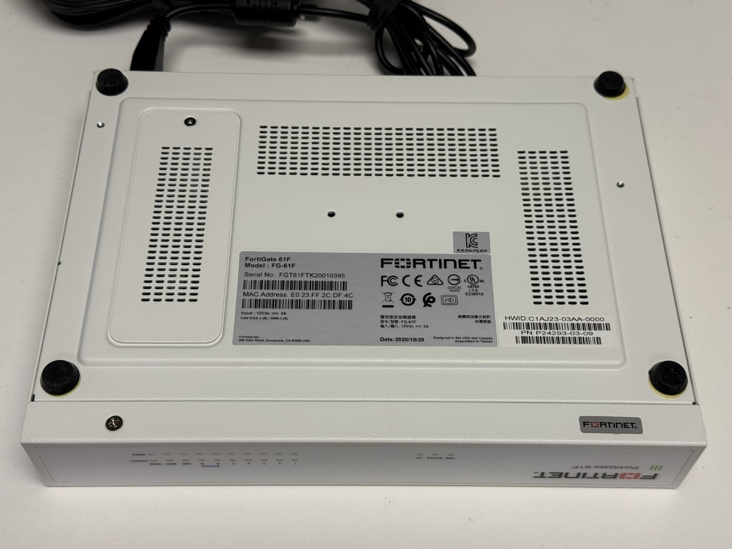 Fortinet Fortigate 61F Next Gen Firewall Security Appliance Router UTM USED GOOD