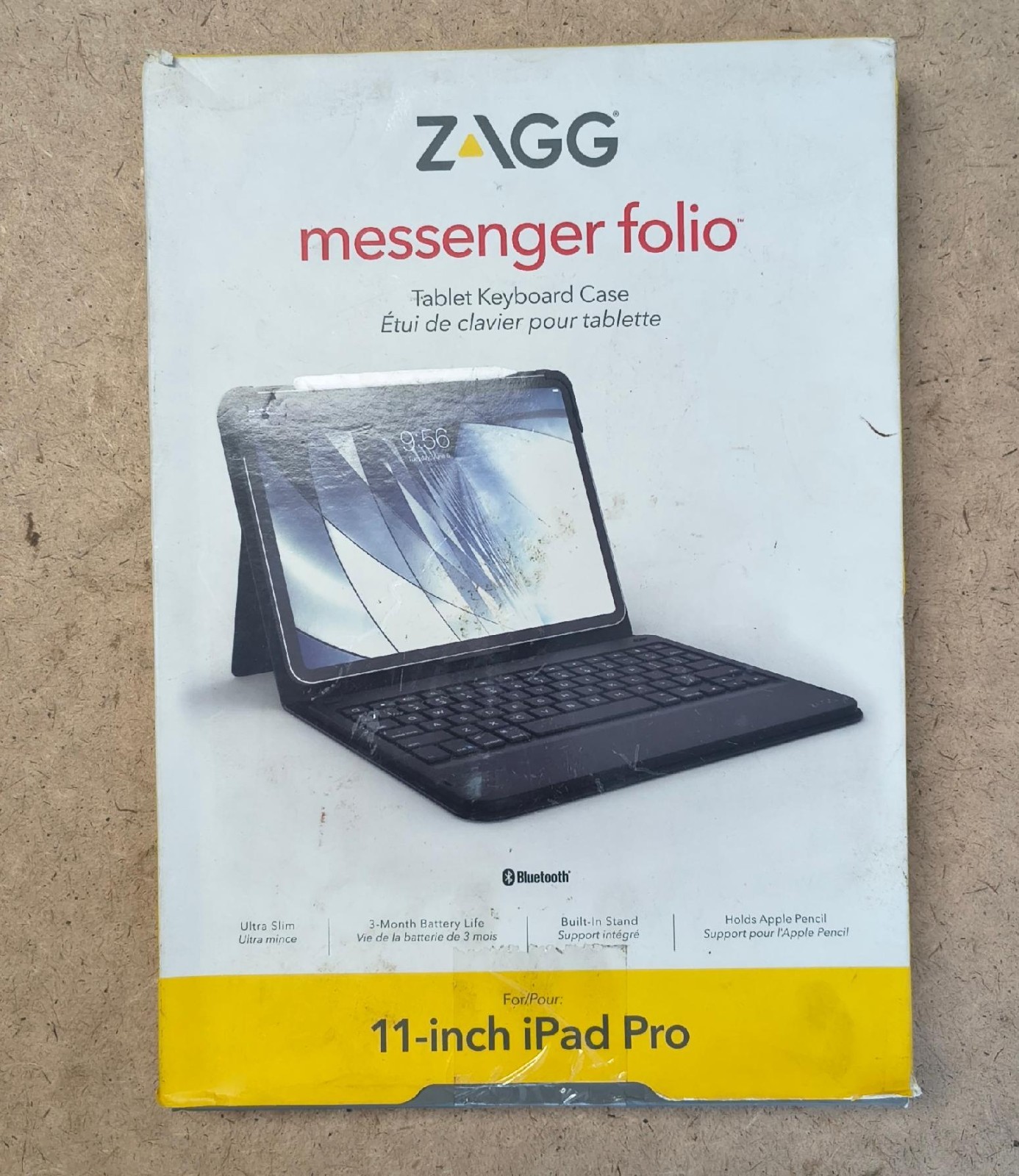 NEW ZAGG Messenger Folio Tablet Keyboard Case for 11″ iPad Pro US English