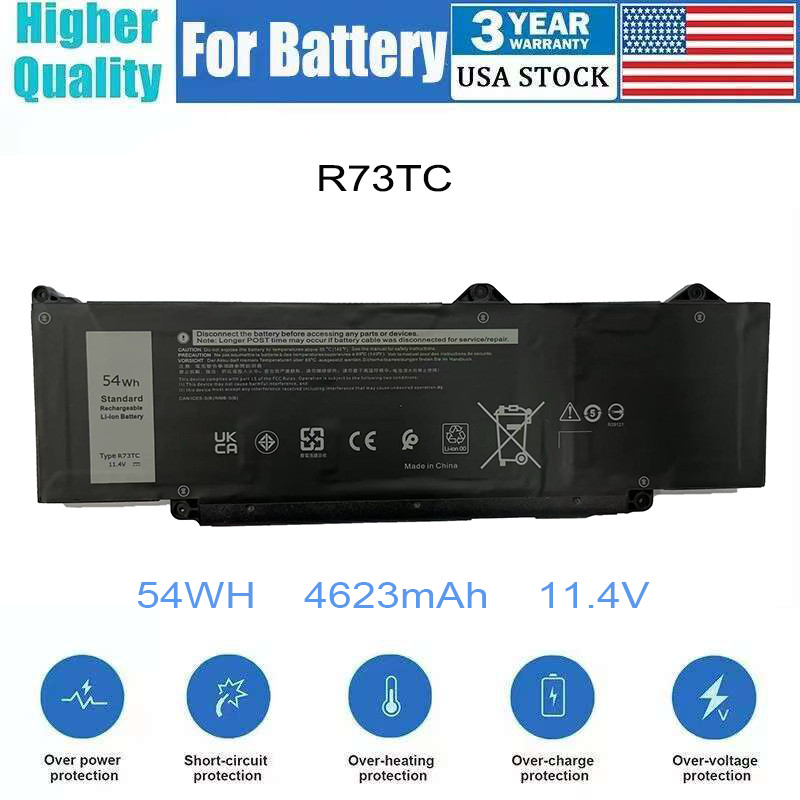 New 11.4V R73TC Battery For Dell Latitude 3340 3440 3540 3480 3580 5340 5440