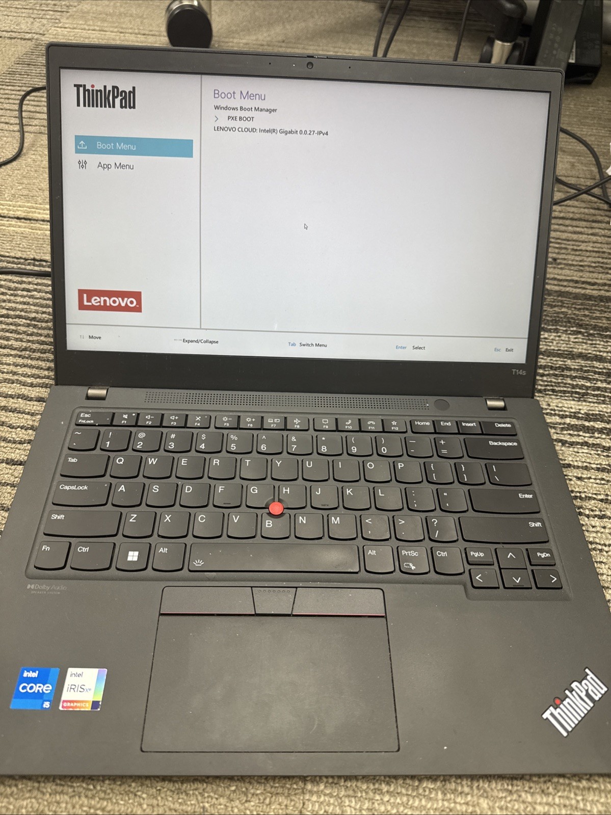 lenovo thinkpad T14s gen 2 boots to bios No SSD