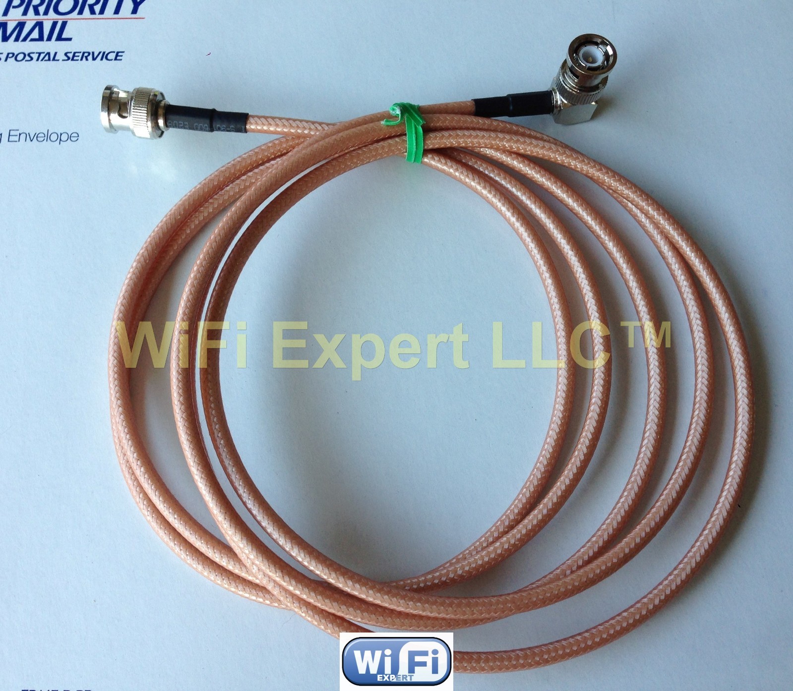 1-10 FT RG142 LOW LOSS COAX RF CABLE BNC MALE RIGHT ANGLE TO BNC MALE STR8 USA