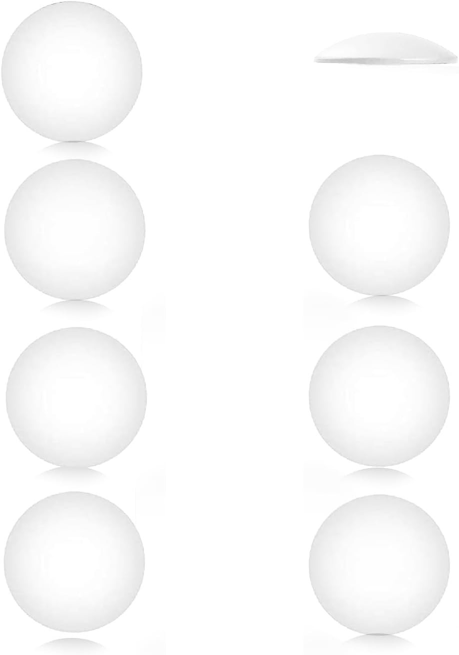 White Silicone Laptop Rubber Feet, 0.7 Inch – 8 Pcs Universal Non-Slip Pads