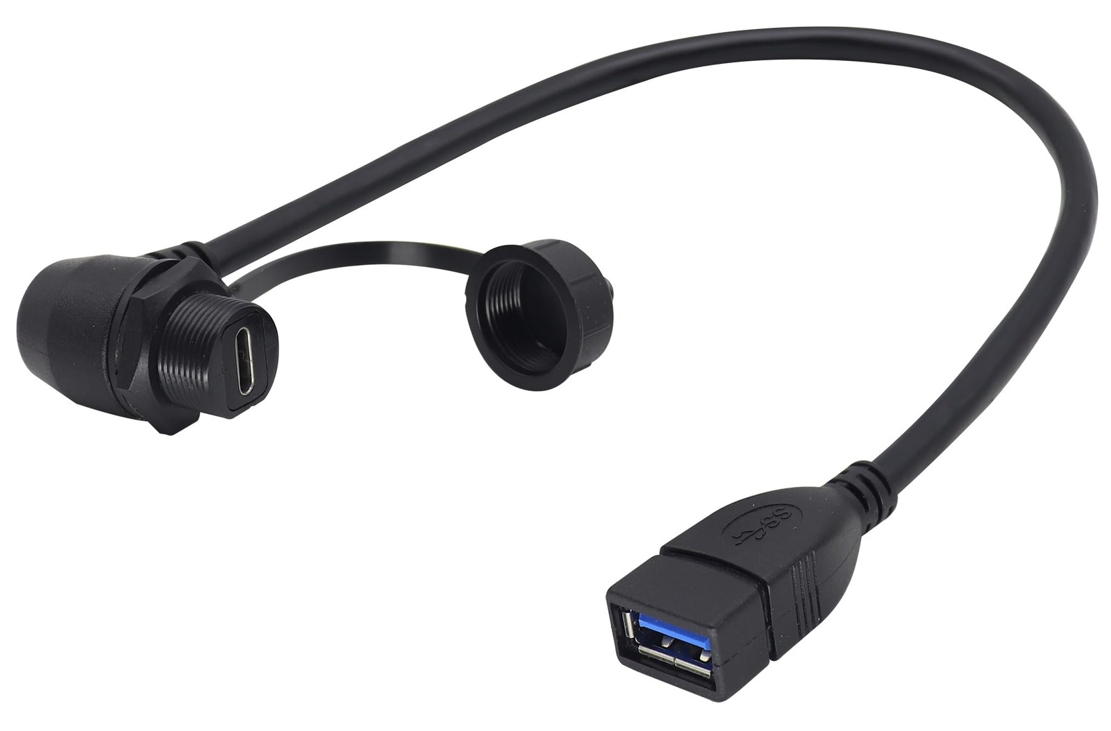 zdyCGTime Right & Left Angled 90 Degree USB Type-C to A 3.0 female 0.3M