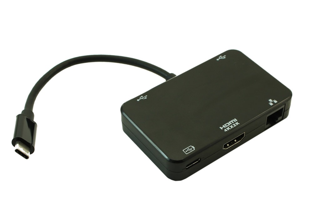 USB-C Multi Hub 4K HDMI 2xUSB 3.2 Gen 1 USB-C Gigabit Lan Out