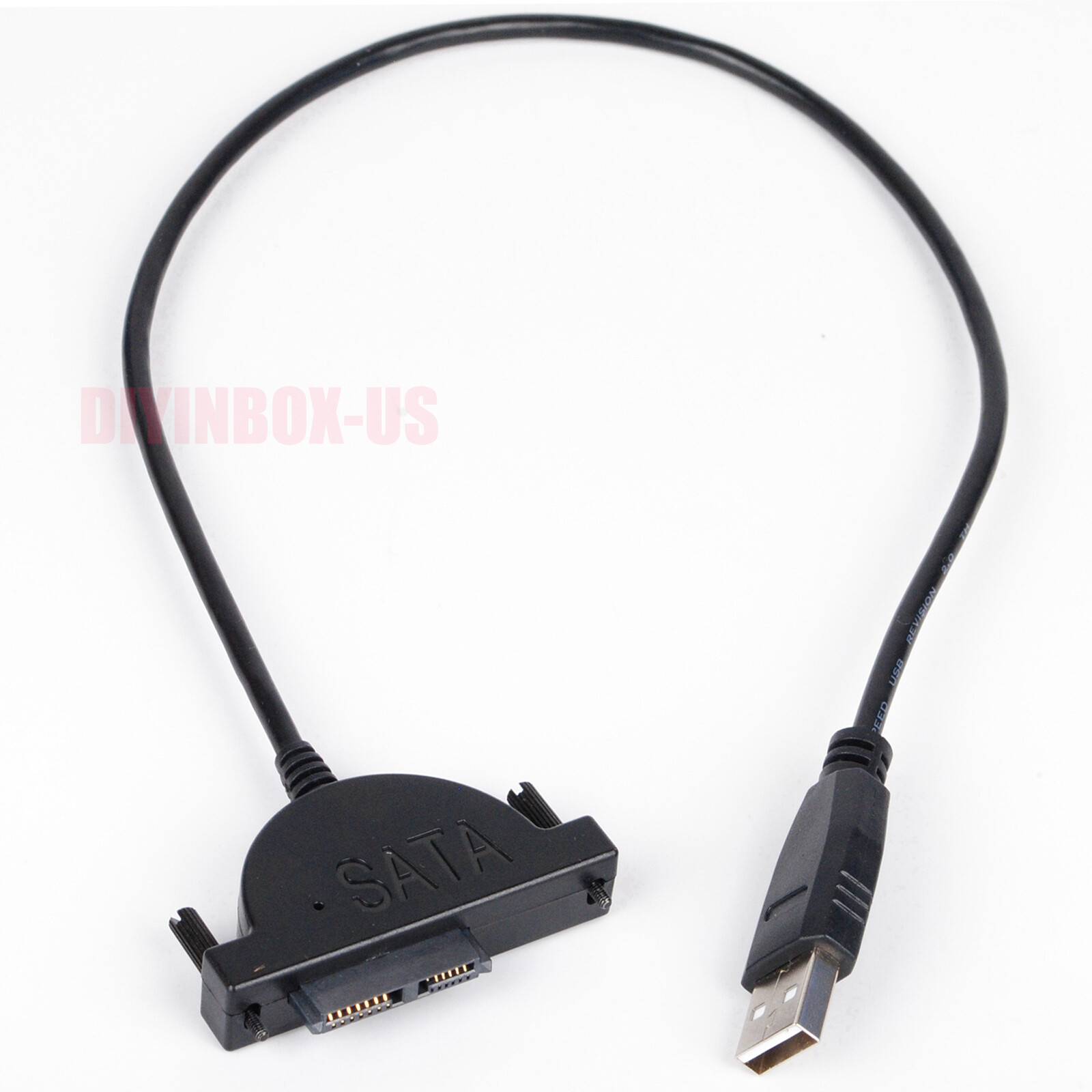 SATA Slimline to USB 2.0 Adapter Cable for Laptop CD DVD Rom Drive 7+6 13Pin