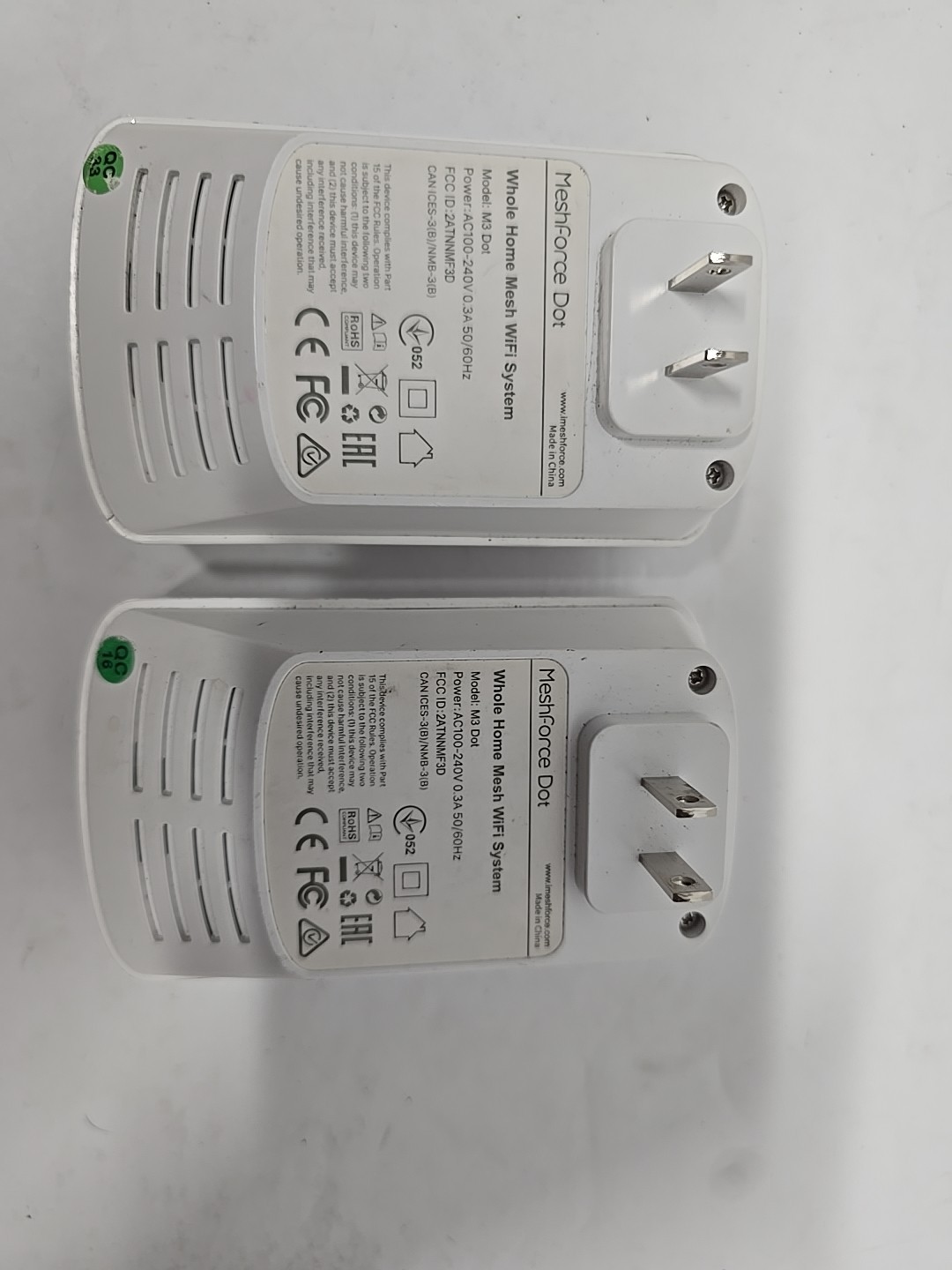 MeshForce M3 Dot Whole Home Mesh WiFi System Wall Plug Extender Lot of 2