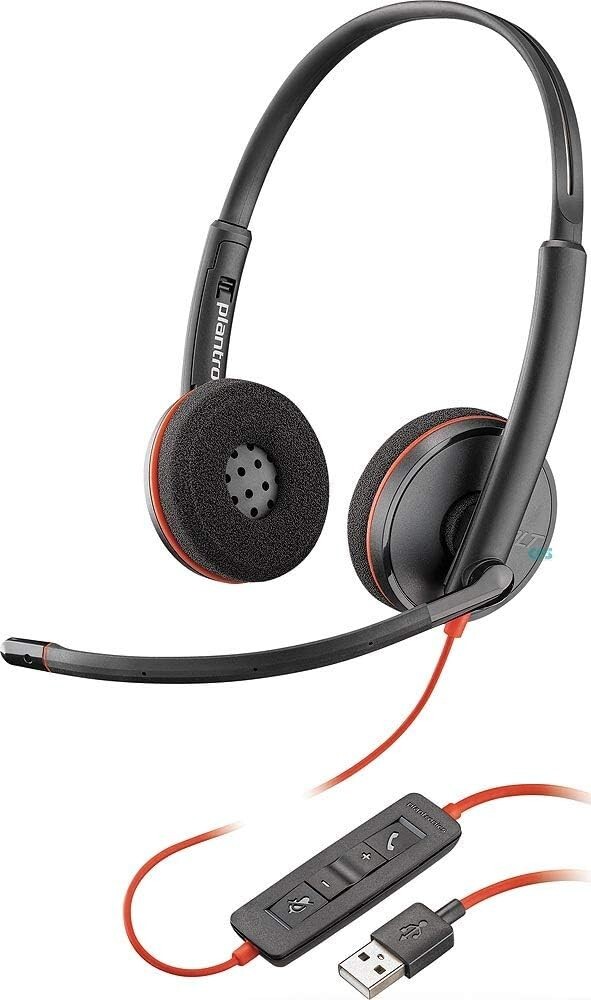 Plantronics Blackwire 3220 USB Over-the-Ear Headset – Black