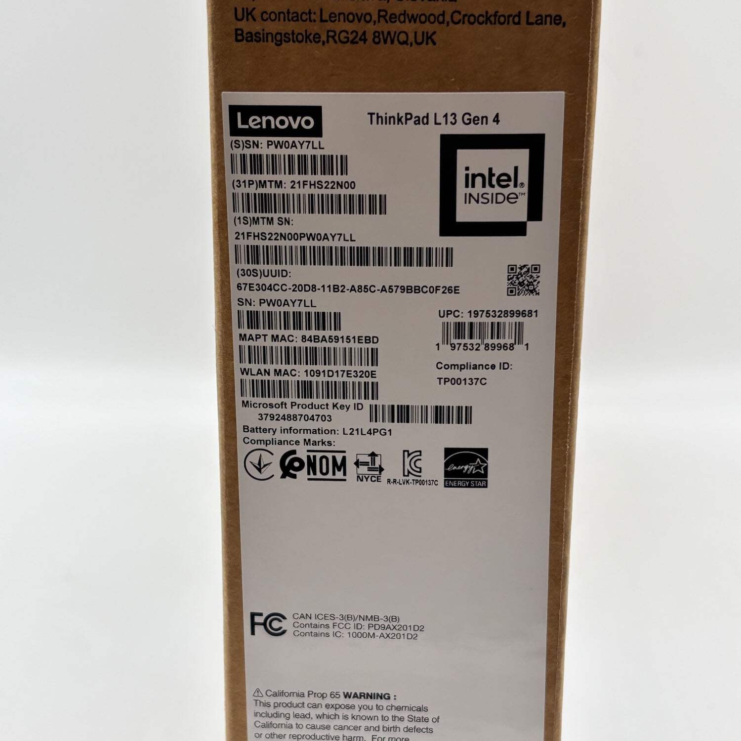 New Lenovo ThinkPad L13 Gen4 21FHS22N00 13.3″ i5-1335U 1.3GHz 16GB RAM 256GB SSD