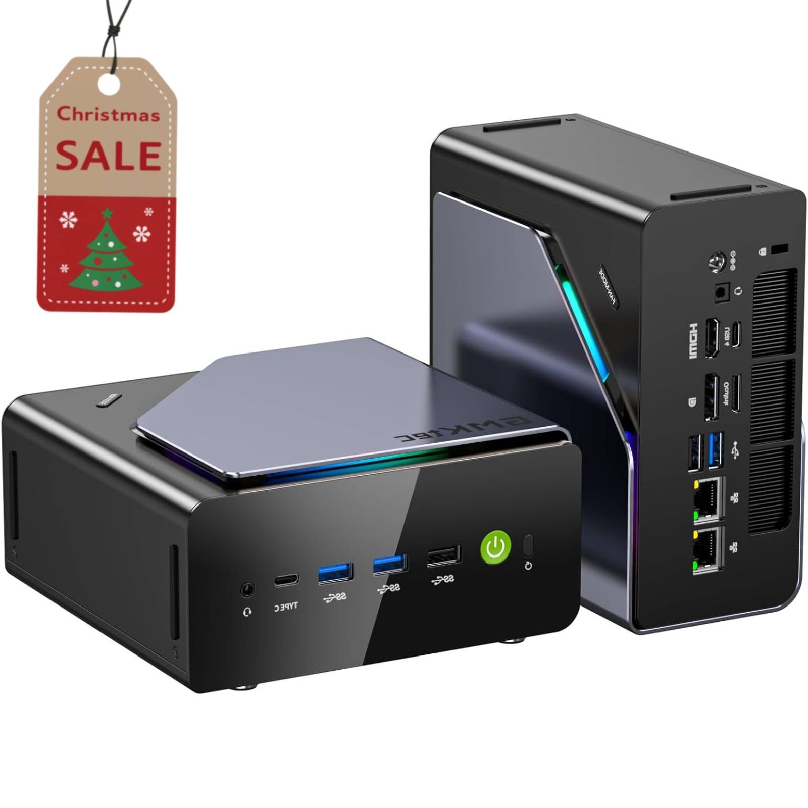 GMKtec K12 Mini PC Gaming Ryzen 7 H 255 Up to 4.9GHz 32GB DDR5 RAM 1TB SSD WIFI