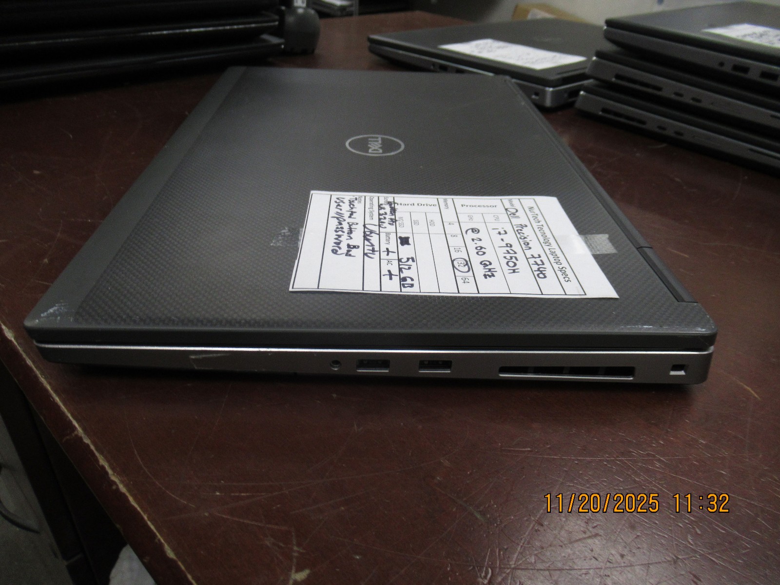 Dell Precision 7740 17.3″ 2.60GHz i7-9750H 32GB 512GB M2SSD WX 3200 Laptop+AC###