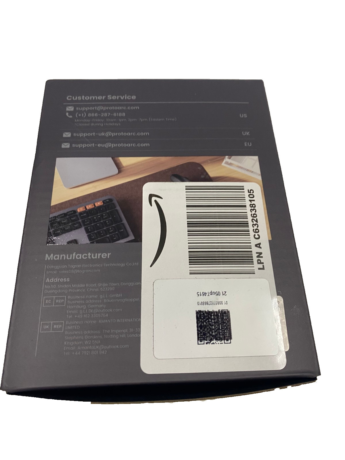 ProtoArc EM11 NL Ergonomic Vertical Mouse, Bluetooth Optical Wireless Black