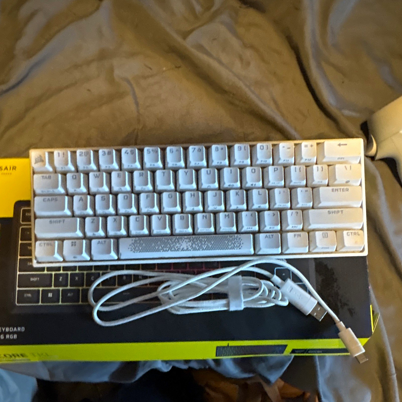 Corsair K65 RGB MINI 60% Mechanical Illuminated Keyboard White USB-C Wired