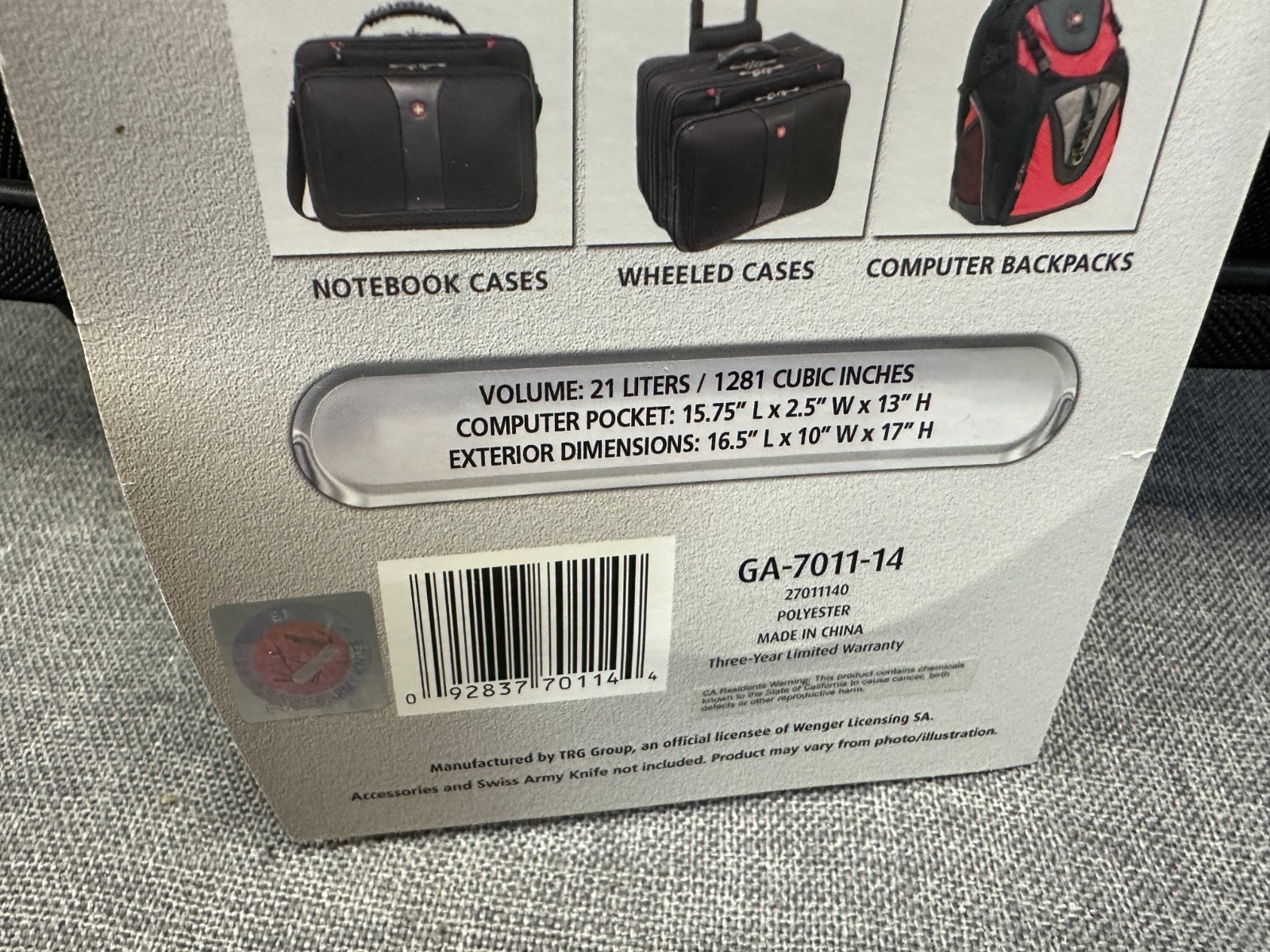 Wenger Swiss Gear Granada Pro Rolling Travel Laptop Case Carry on Briefcase