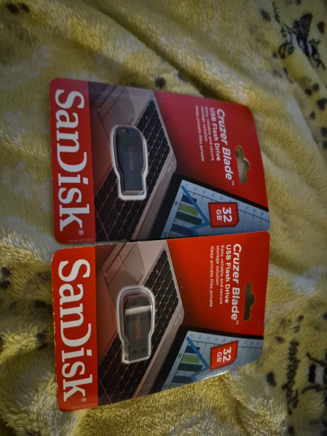 Set of 2 – SANDISK CRUZER BLADE 32GB USB FLASH DRIVE SDCZ50-032G-AW4 BRAND NEW